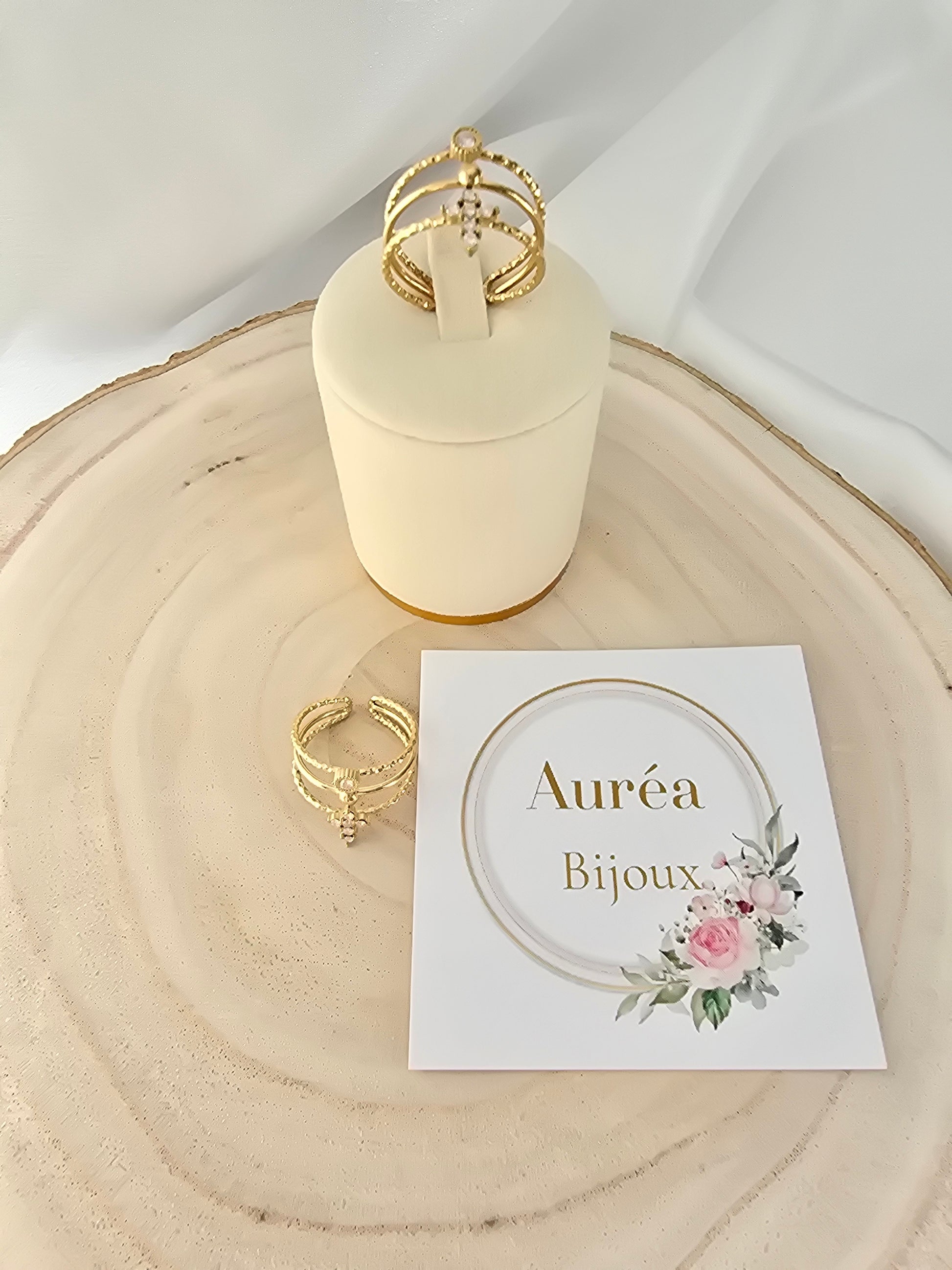 Bague NELLY Strass - Acier Inoxydable | Or et Ame Bijoux