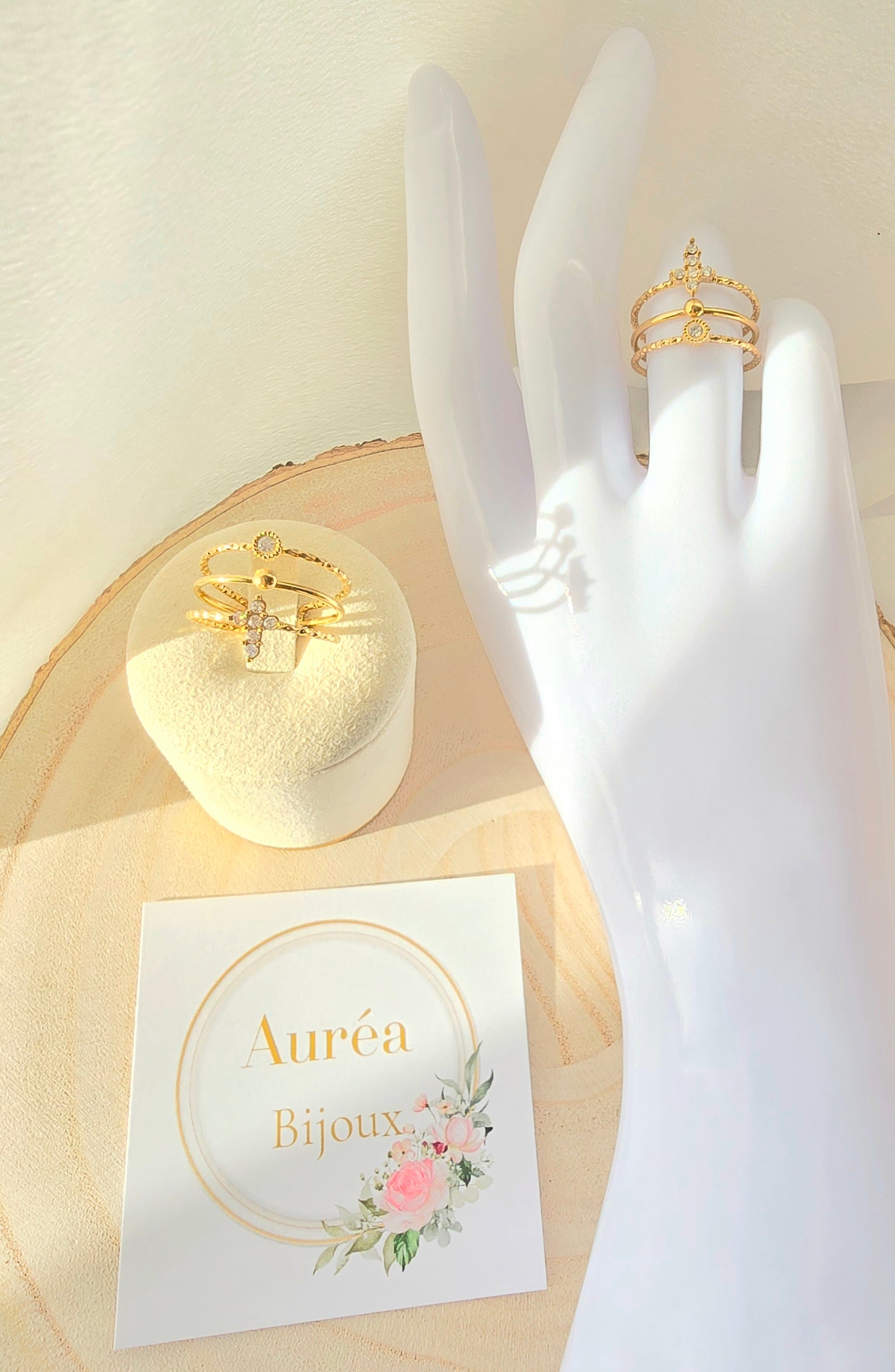 Bague NELLY Strass - Acier Inoxydable | Or et Ame Bijoux