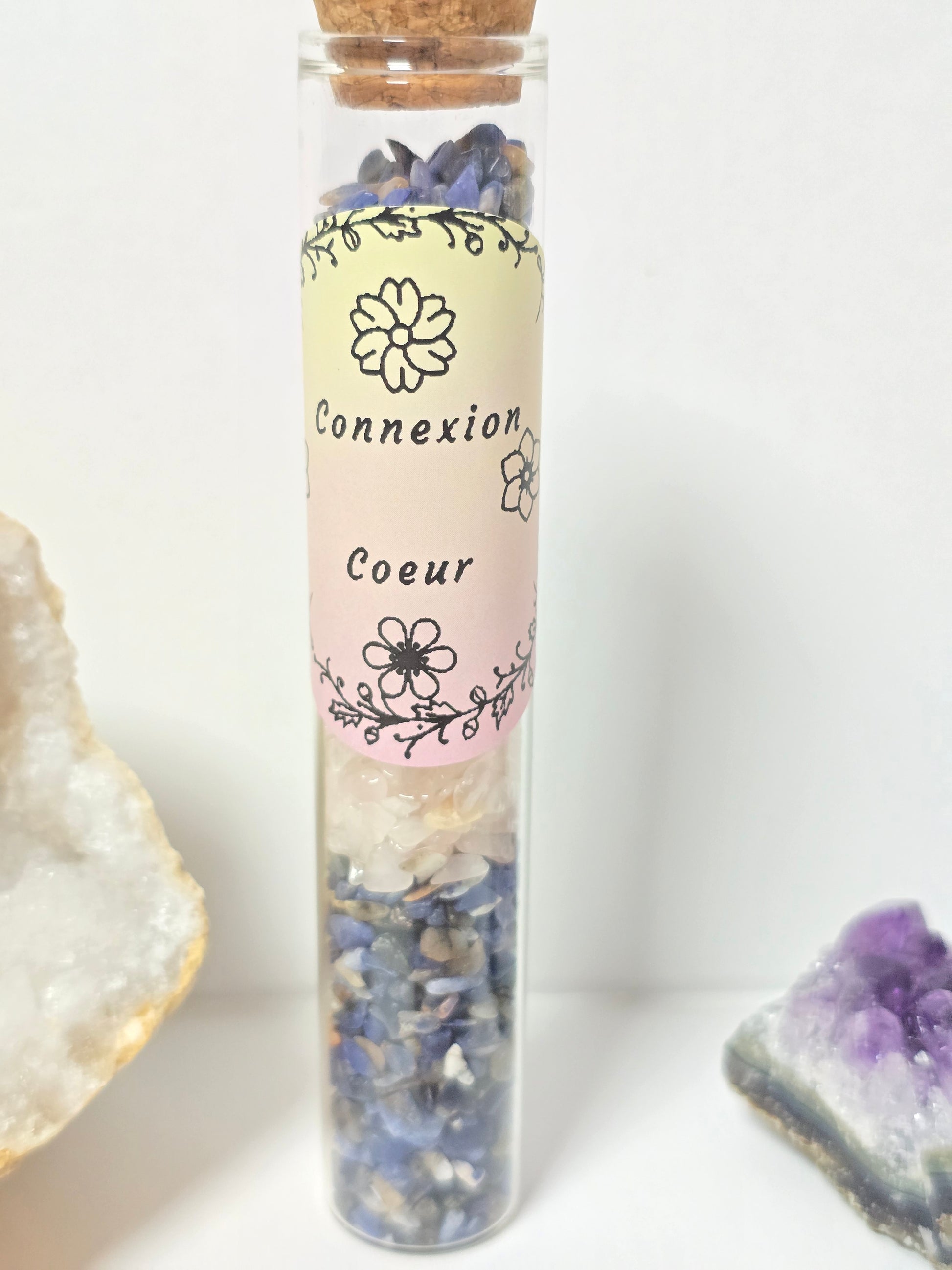 Fiole Conscience du Cœur - Sodalite & Quartz Rose - Vérité & Amour