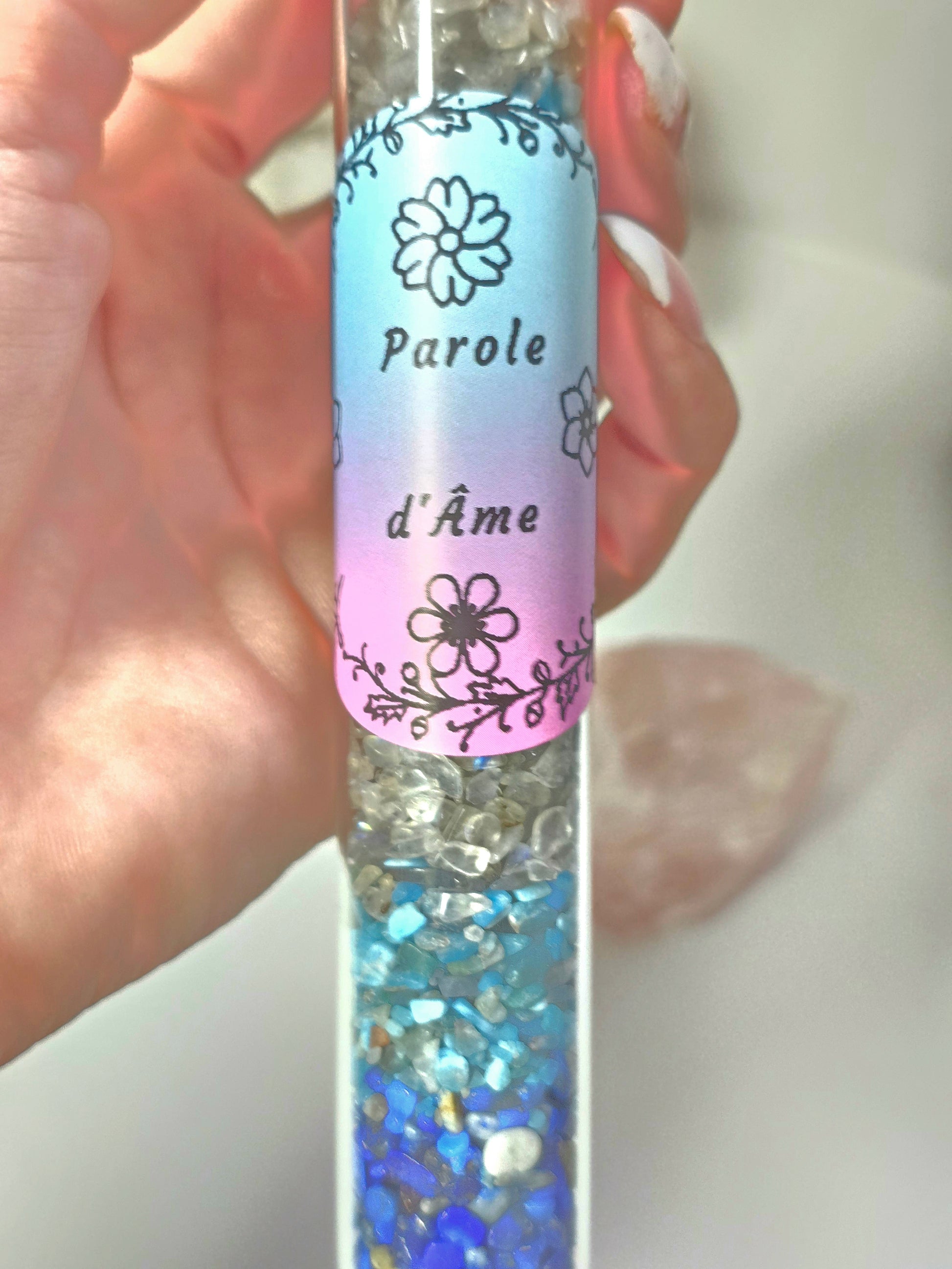 Fiole Parole d'Âme - Labradorite, Lapis-Lazuli & Apatite - Sagesse Spirituelle