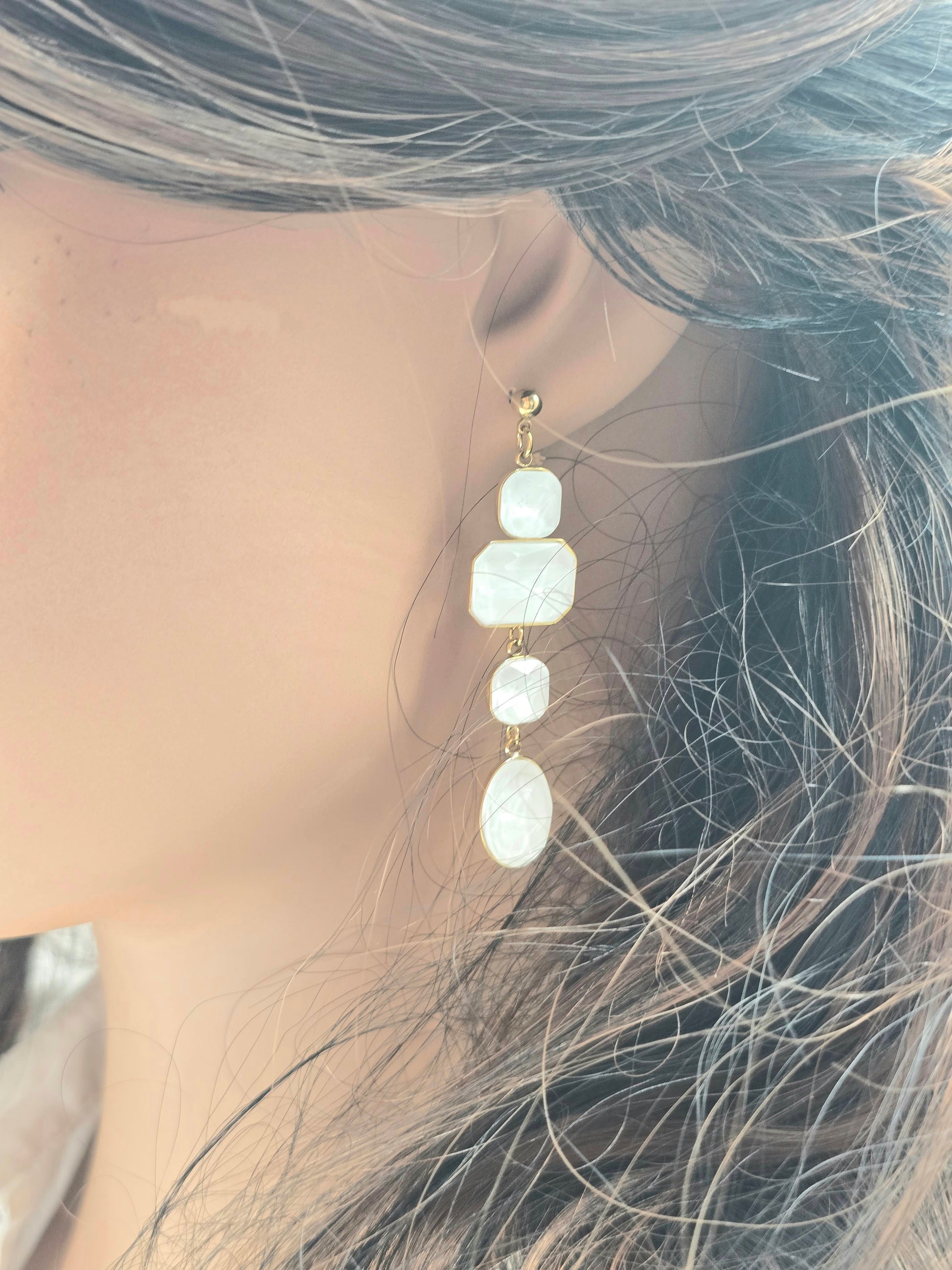 Boucles d'Oreilles Cassy - Élégance Or et Âme-Bijoux