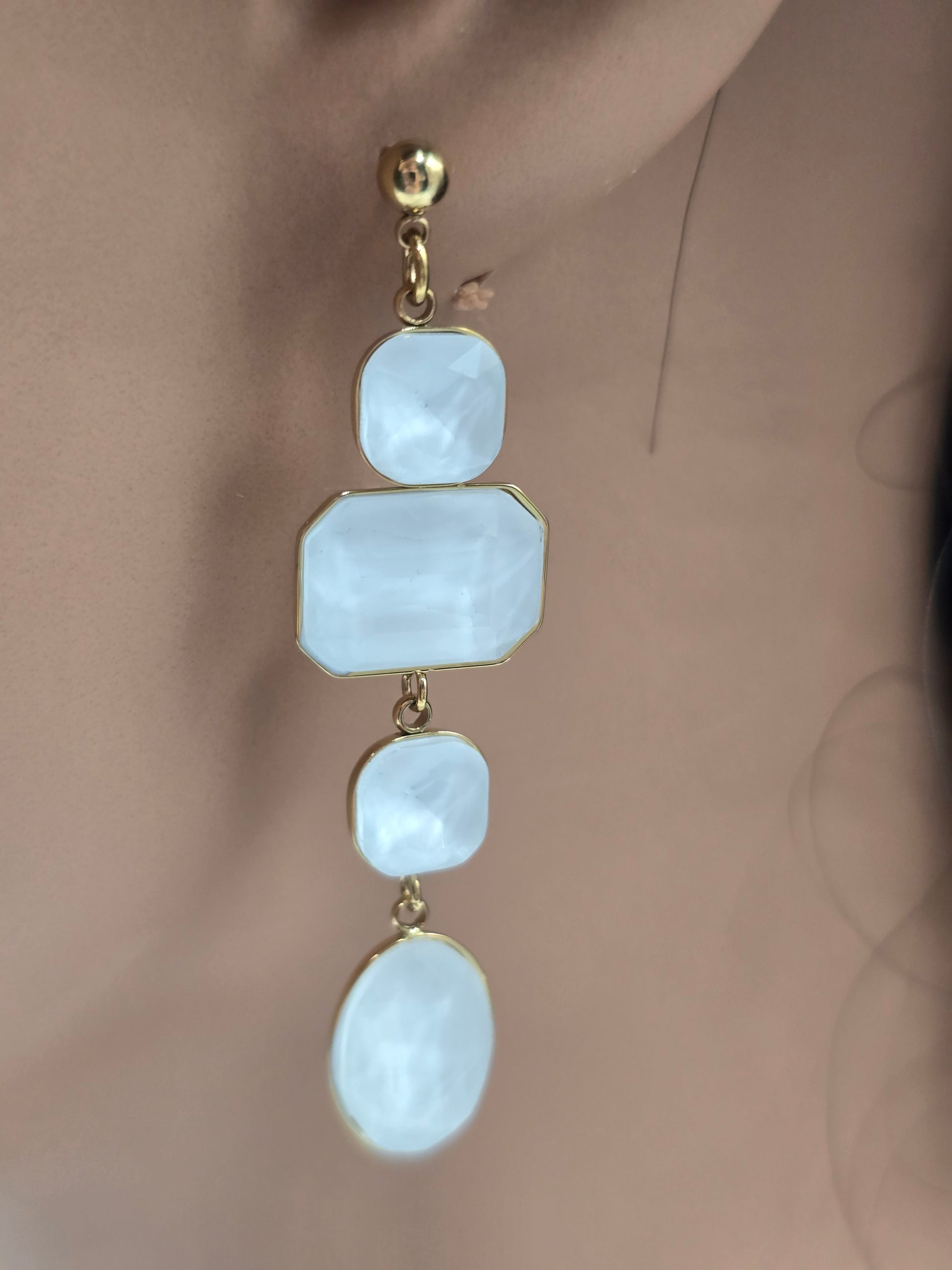 Boucles d'Oreilles Cassy - Élégance Or et Âme-Bijoux