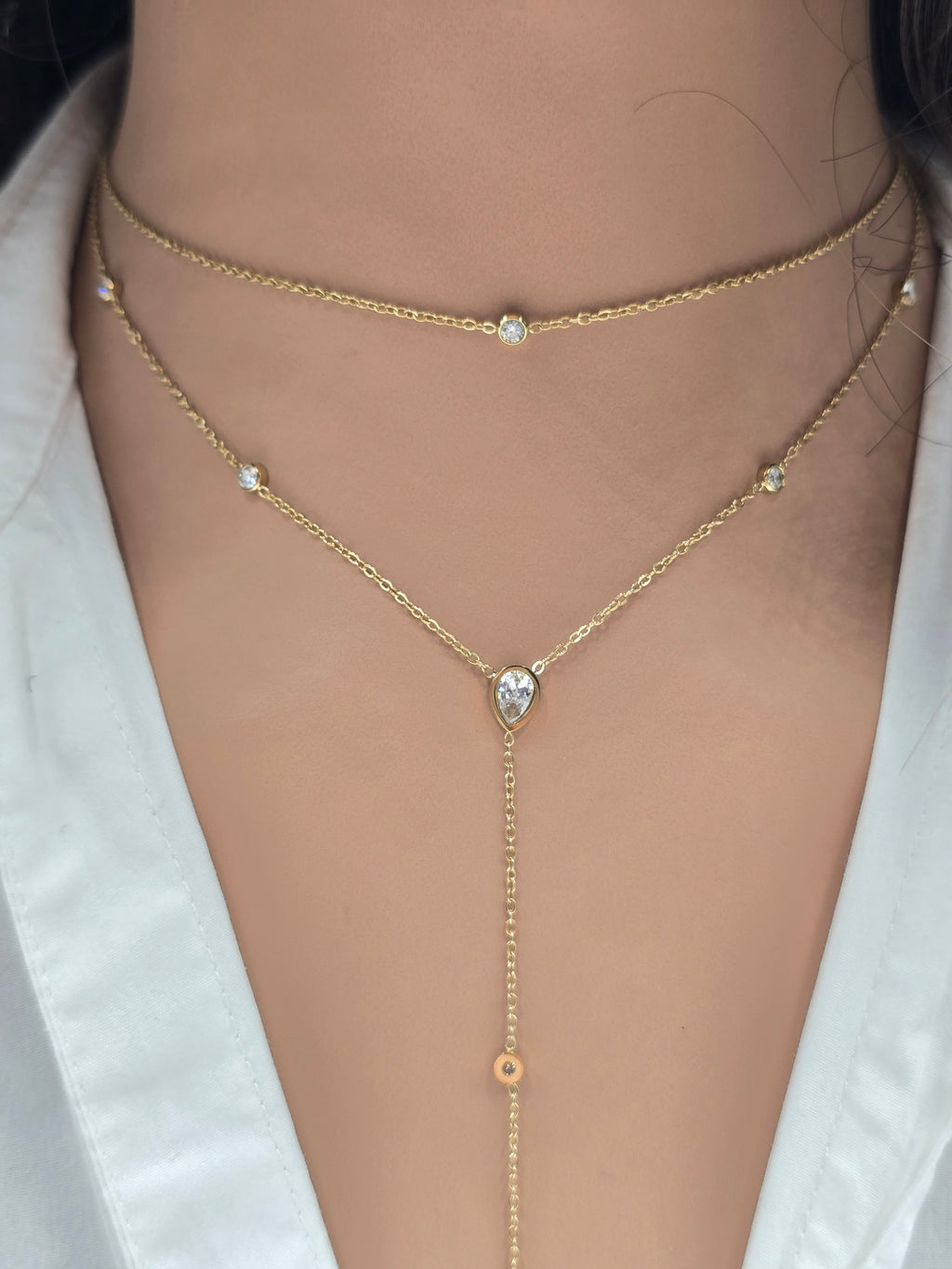 Collier Mila - Double Rang Doré - Acier Inoxydable | Or et Âme Bijoux