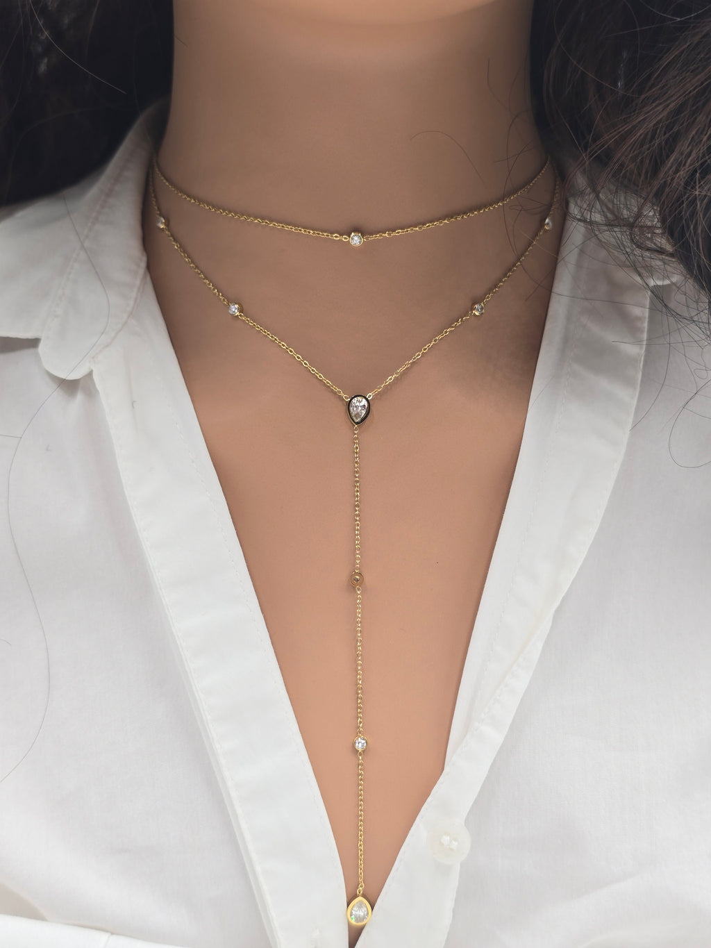 Collier Mila - Double Rang Doré - Acier Inoxydable | Or et Âme Bijoux