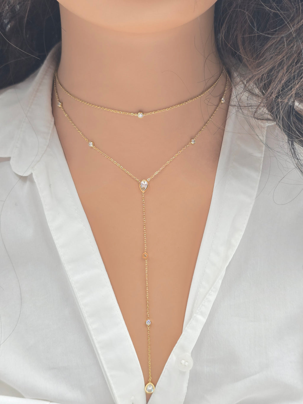 Collier Mila - Double Rang Doré - Acier Inoxydable | Or et Âme Bijoux