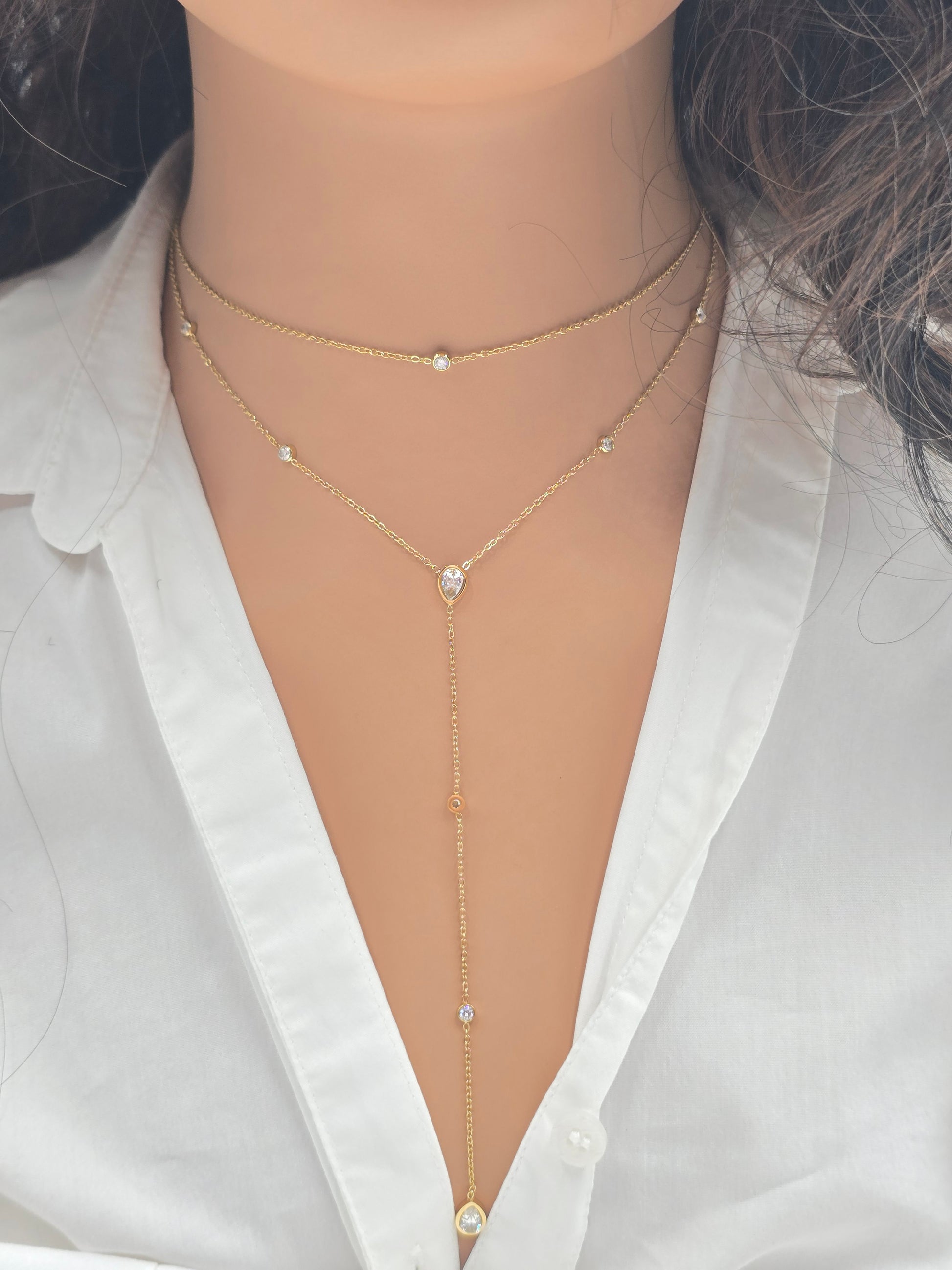 Collier Mila - Double Rang Doré - Acier Inoxydable | Or et Âme Bijoux