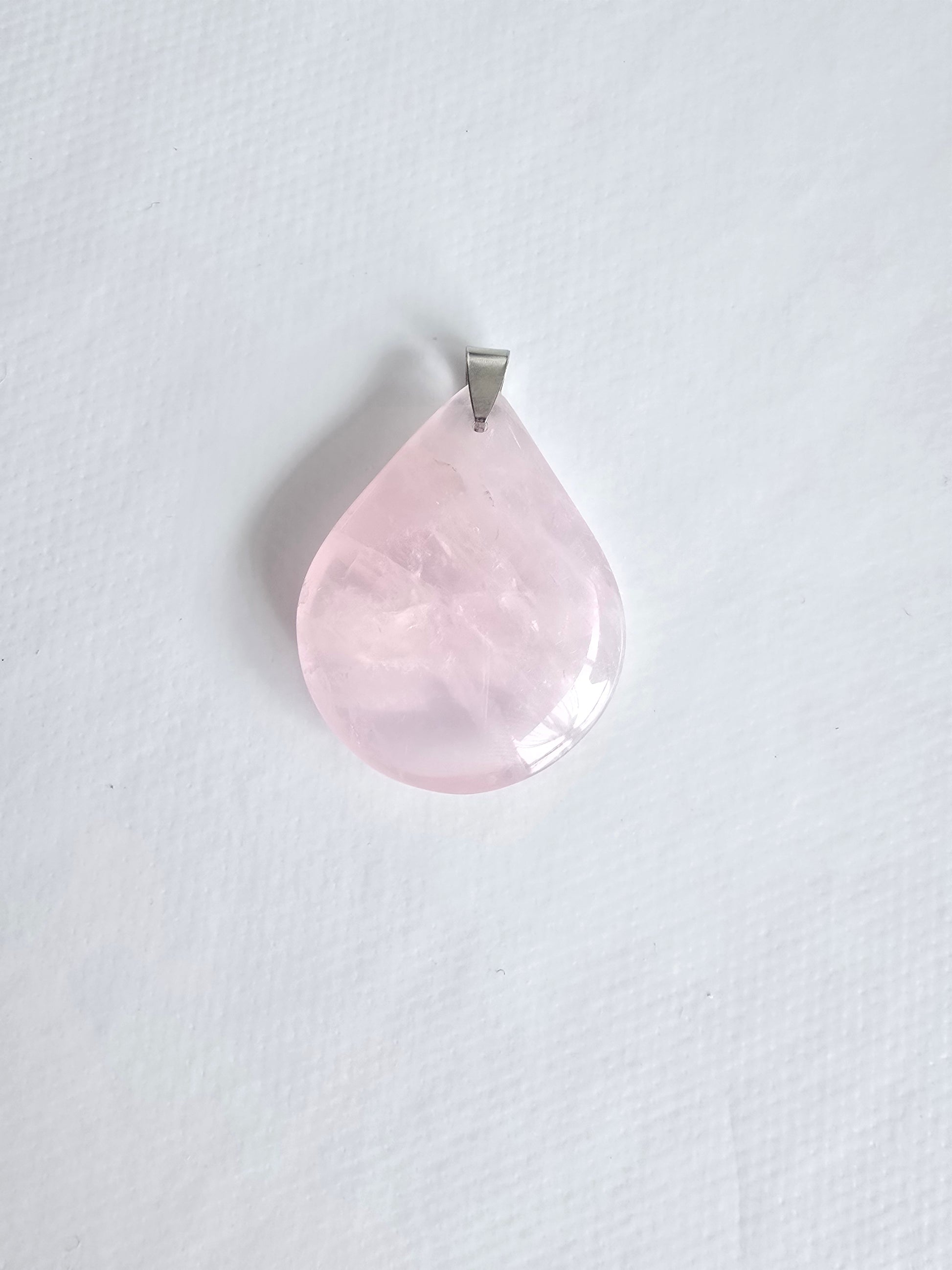 Pendentif Goutte Quartz Rose - Pierre d'Amour & Douceur | Or et Âme Bijoux