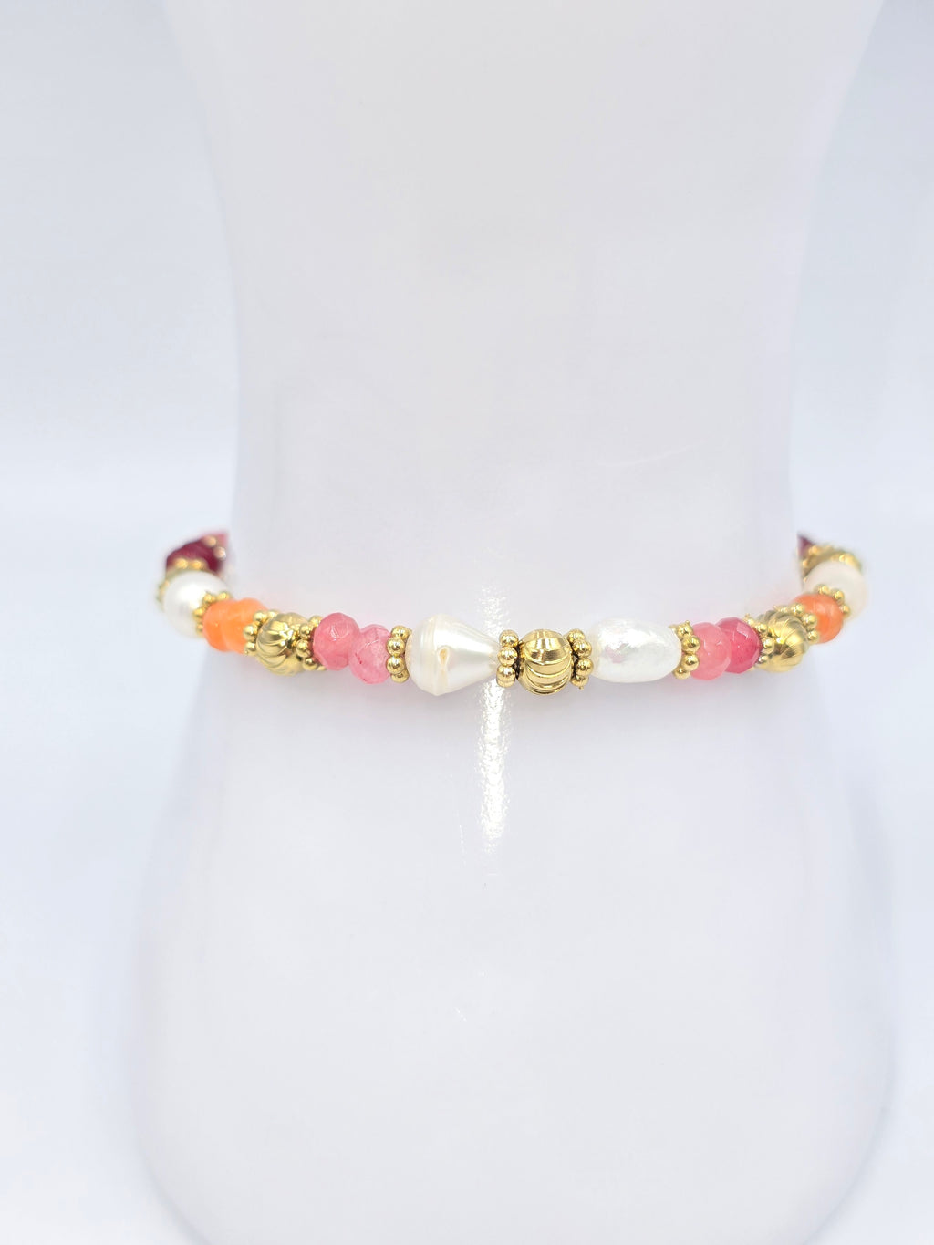 Bracelet JAEL Turquoise Africaine Tourmaline Perle d'Eau Douce | Or et Âme Bijoux