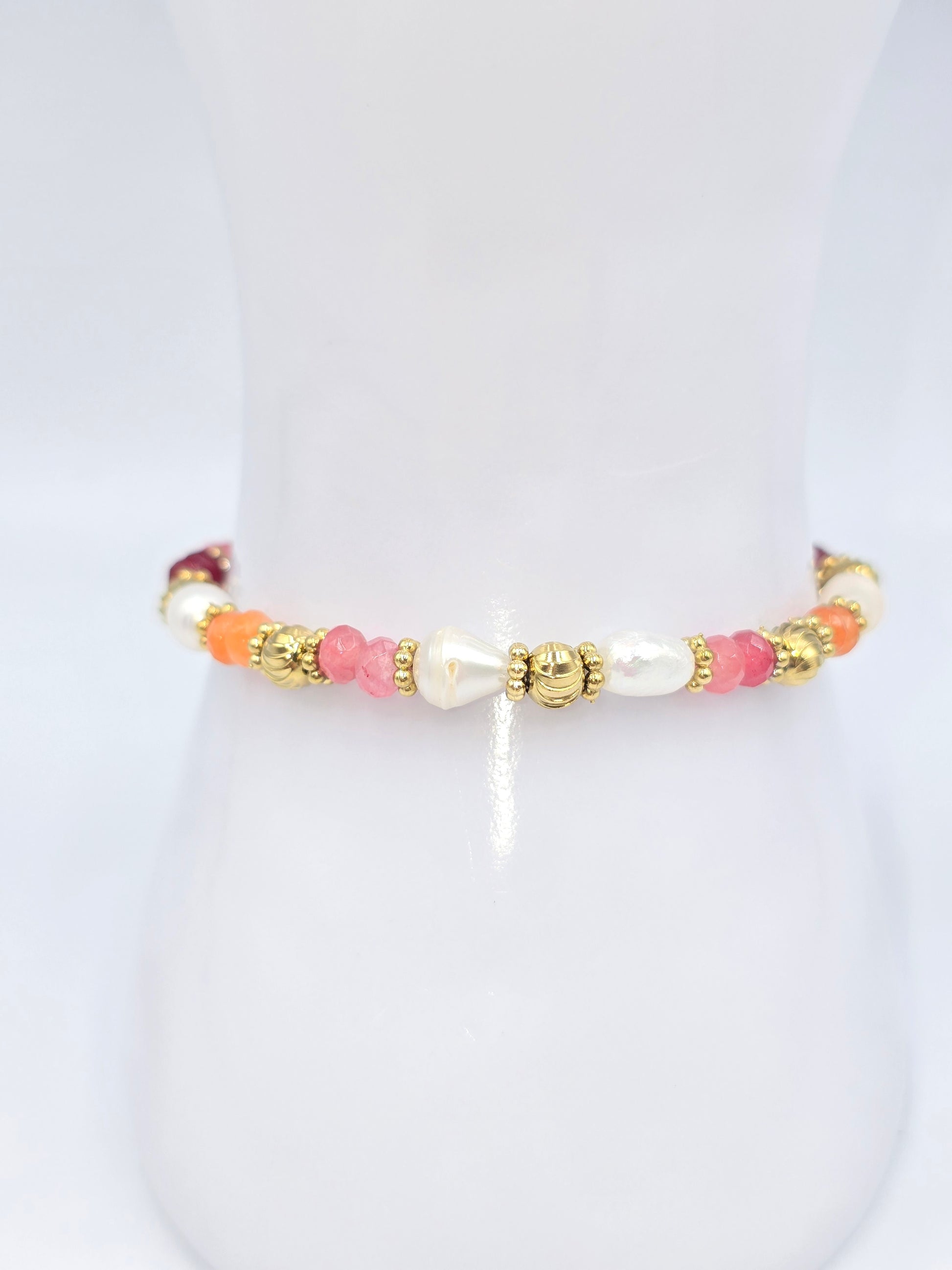 Bracelet JAEL Turquoise Africaine Tourmaline Perle d'Eau Douce | Or et Âme Bijoux