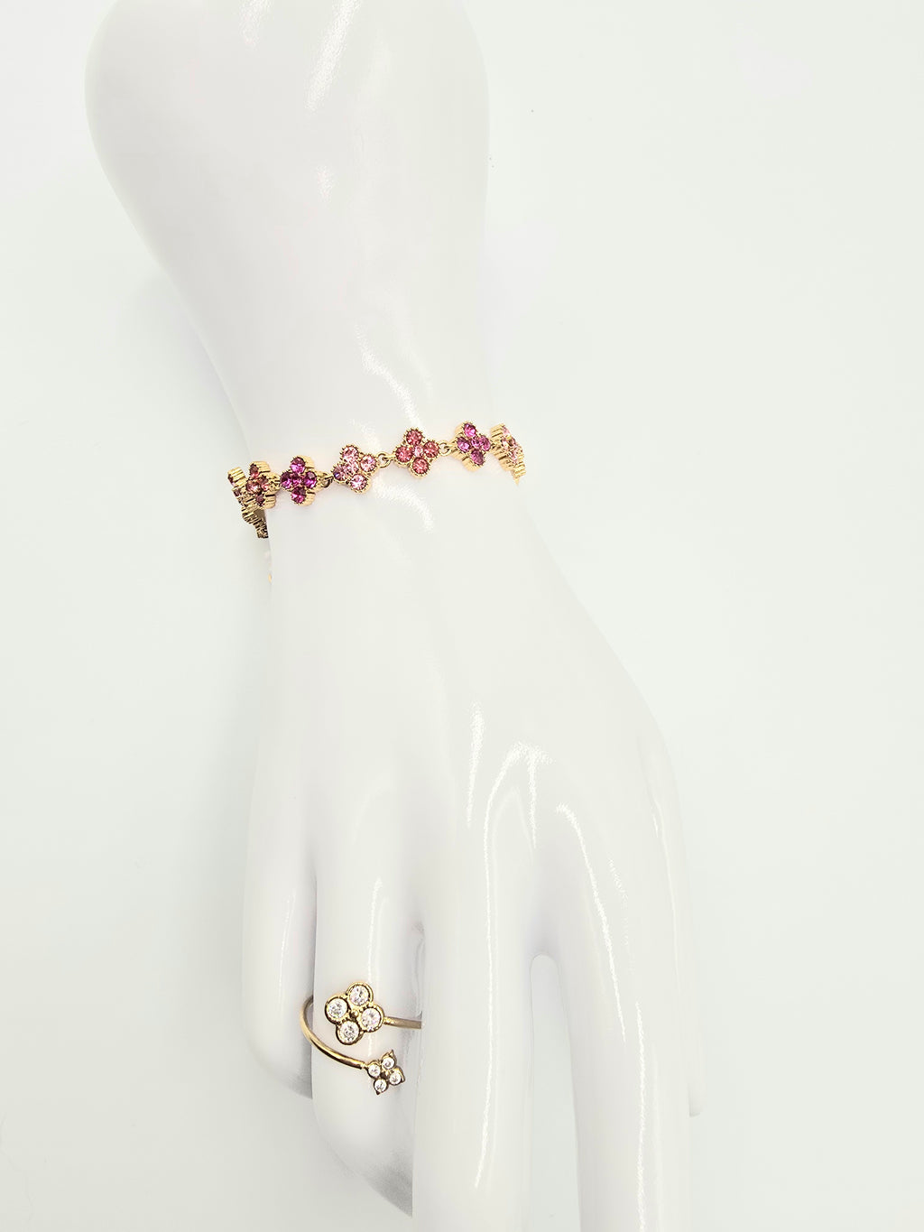 Bracelet  PALAS Trèfle Porte-Bonheur - Acier Inoxydable & Cristaux
