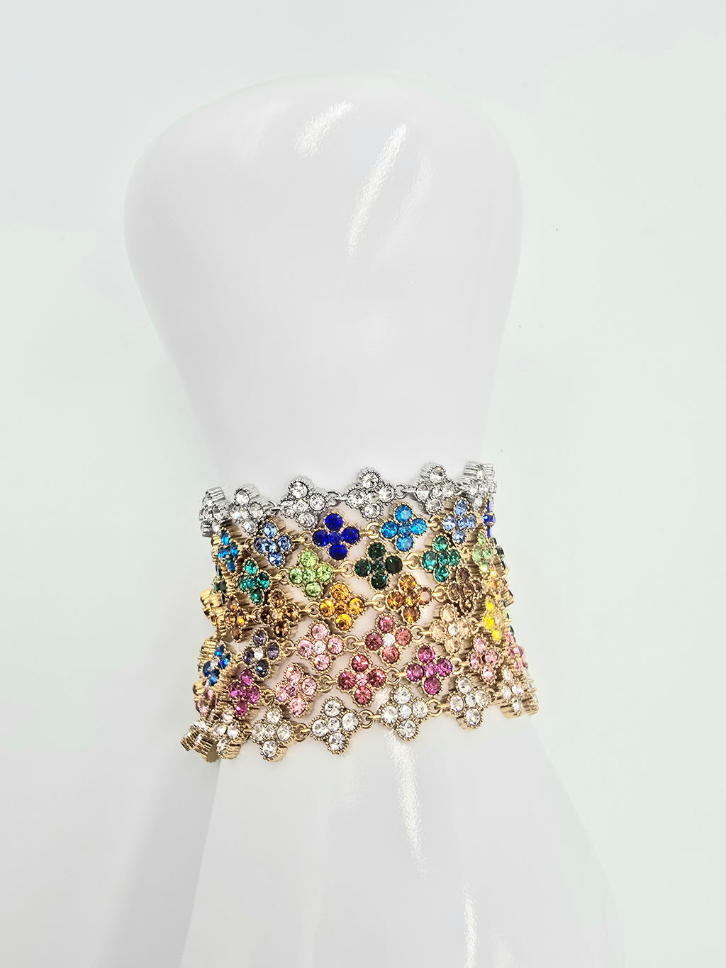Bracelet  PALAS Trèfle Porte-Bonheur - Acier Inoxydable & Cristaux