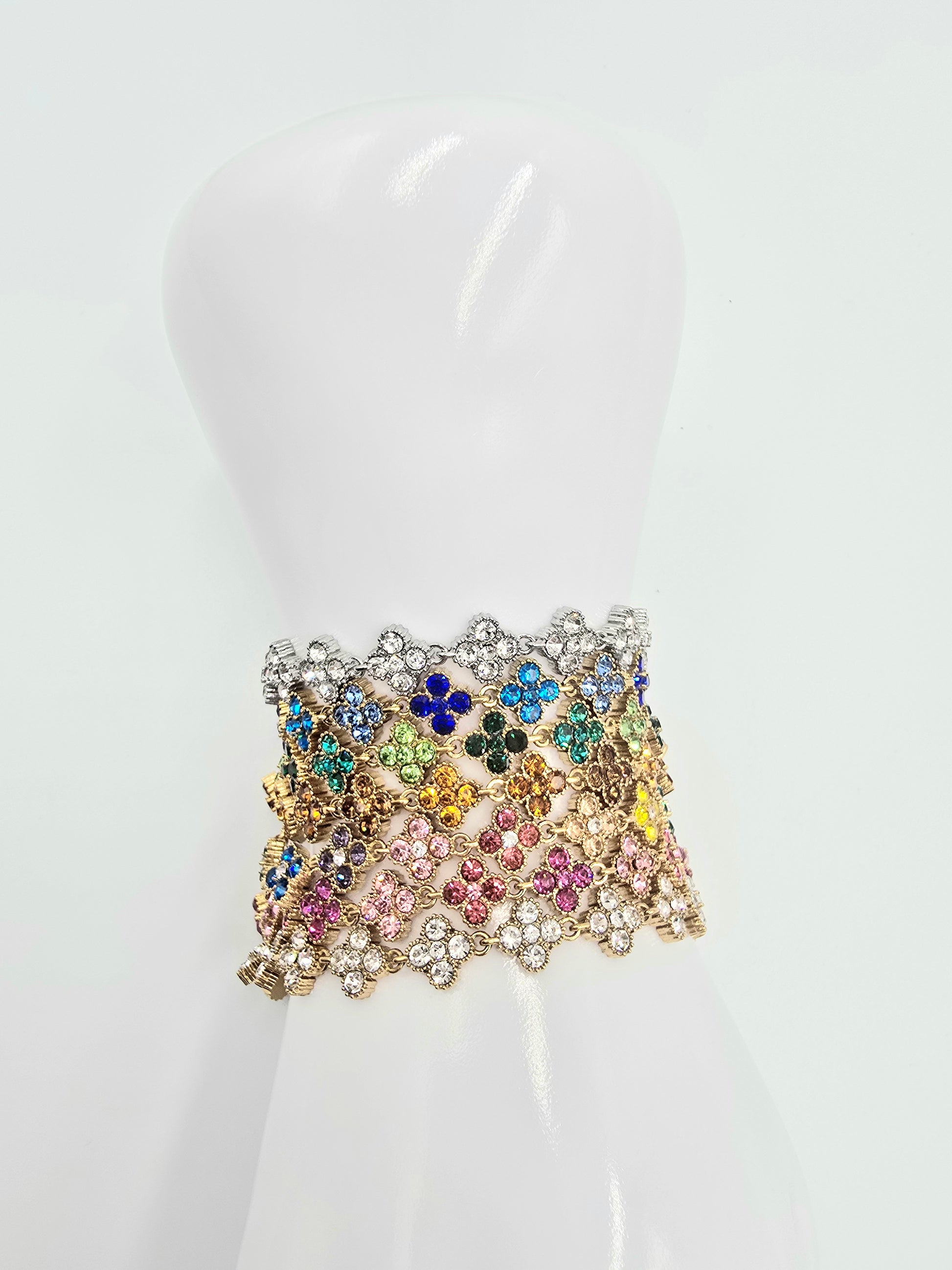 Bracelet  PALAS Trèfle Porte-Bonheur - Acier Inoxydable & Cristaux