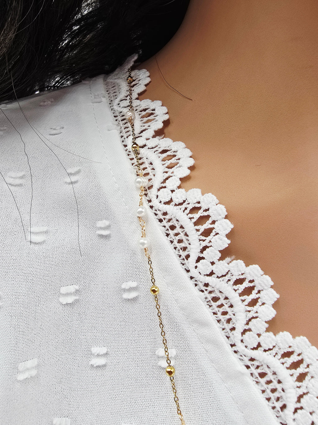 Collier SHANA - Turquoise Africaine ou Perle d'Eau Douce - Sérénité & Élégance