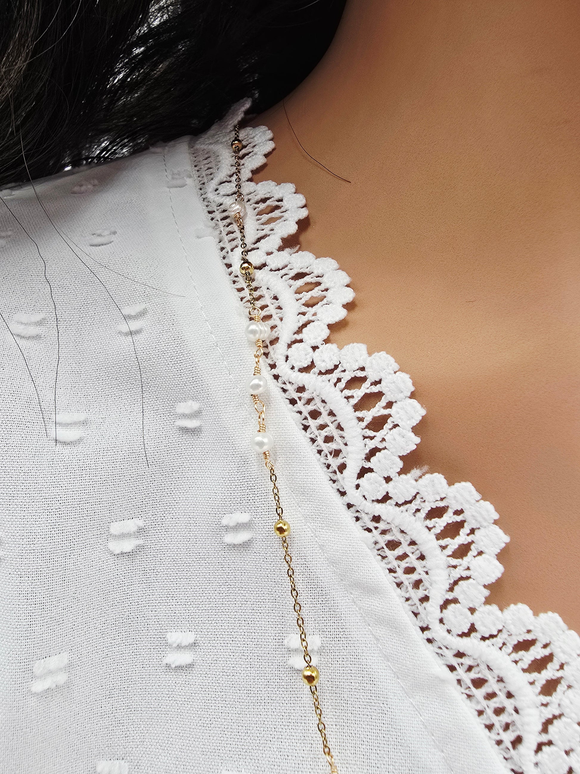 Collier SHANA - Turquoise Africaine ou Perle d'Eau Douce - Sérénité & Élégance