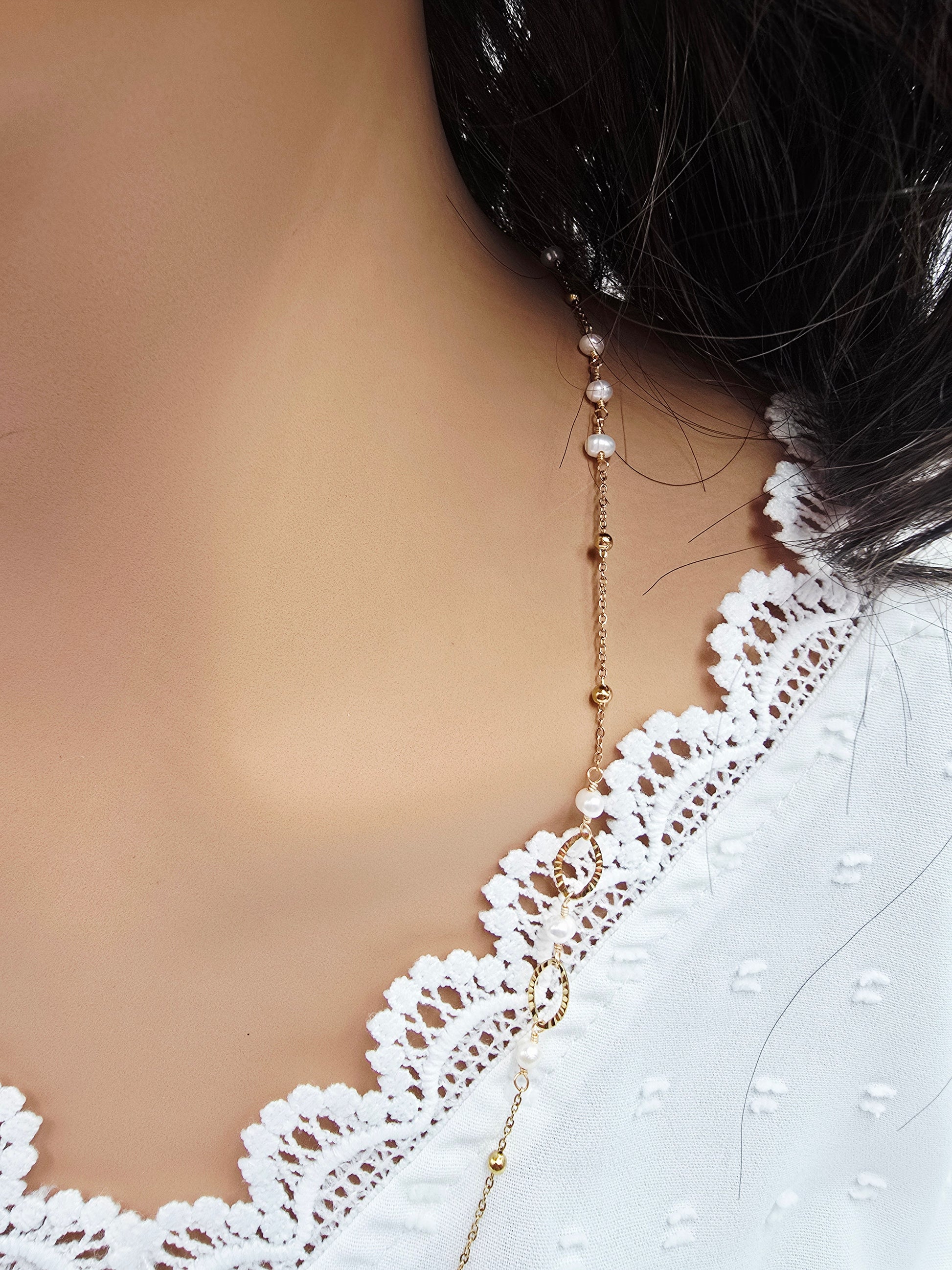 Collier SHANA - Turquoise Africaine ou Perle d'Eau Douce - Sérénité & Élégance
