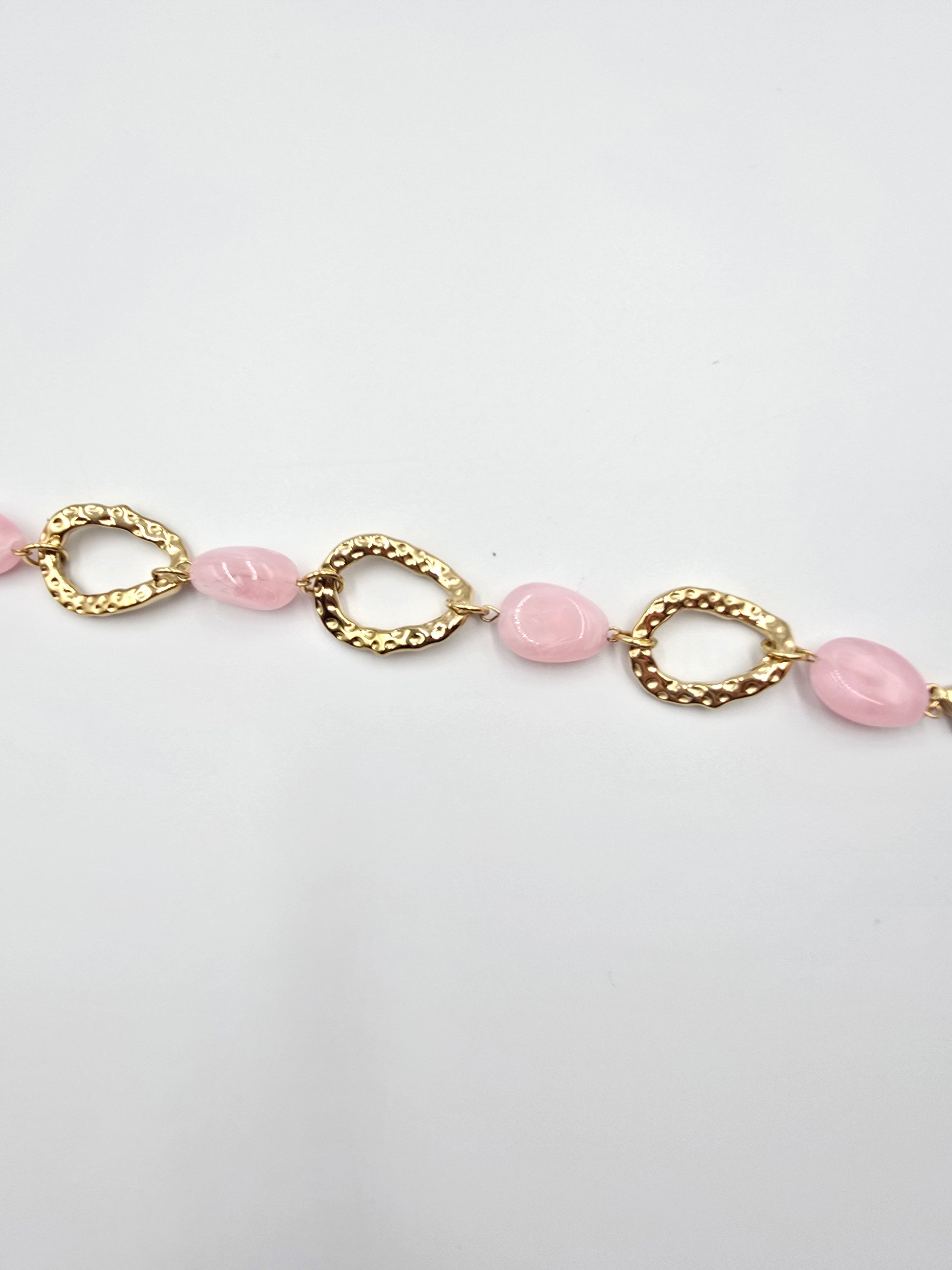 Bracelet MELINDA - Perles Résine & Maillons Dorés - Élégance Colorée