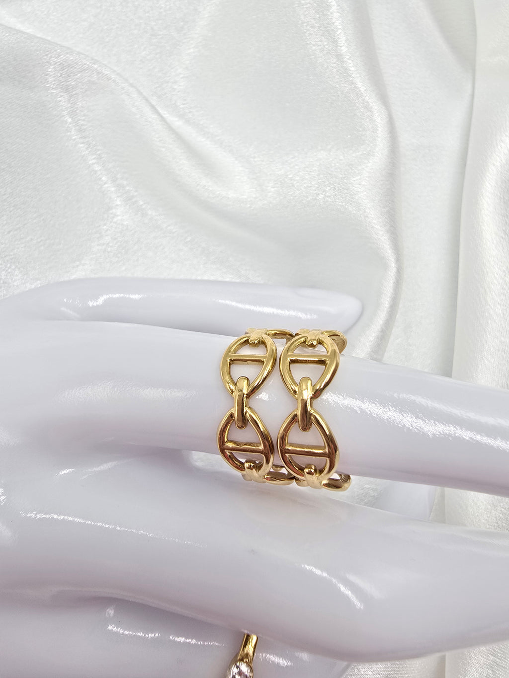 Bague ADISON - Grains de Café Dorés - Design Original & Élégant