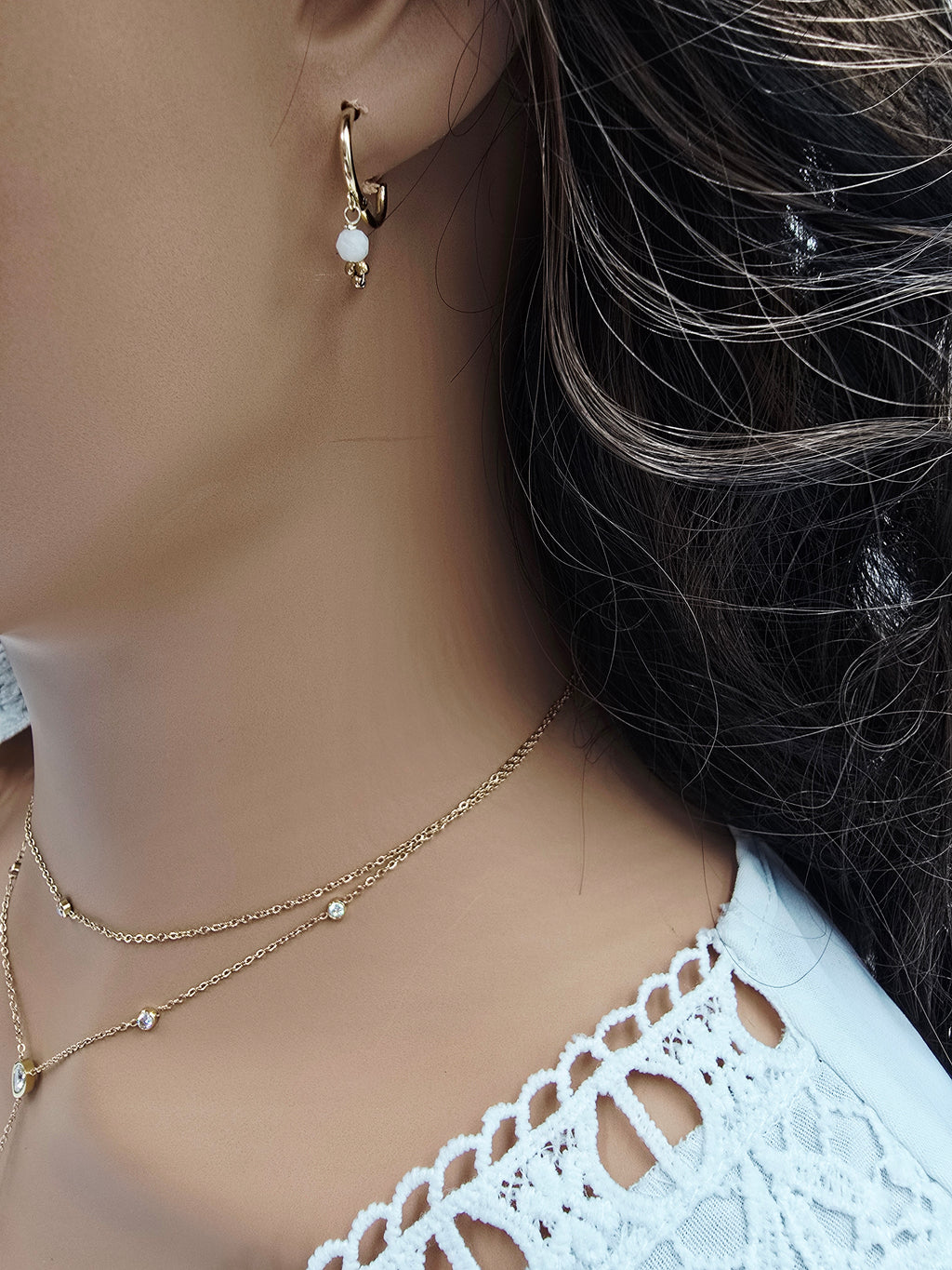 Boucles d'oreilles Créoles Maeline – Pierres Naturelles