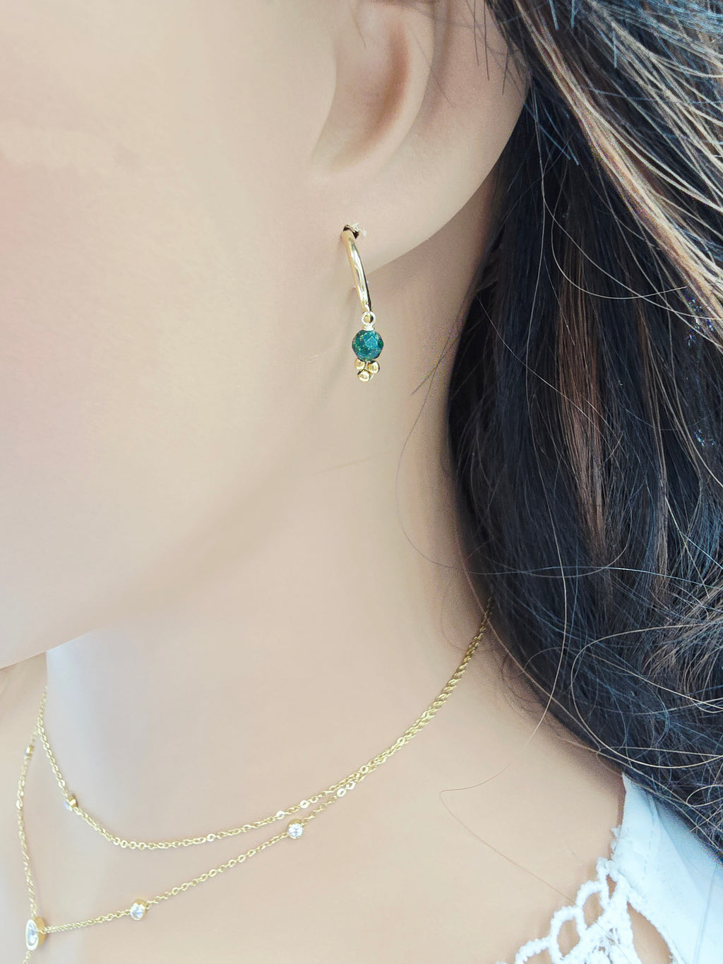 Boucles d'oreilles Créoles Maeline – Pierres Naturelles