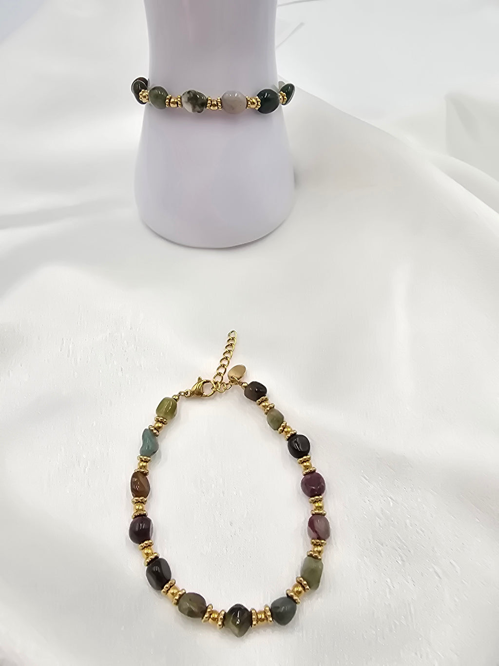 Bracelet CASSANDRE - Pierres Naturelles Enfilées | Or et Âme Bijoux