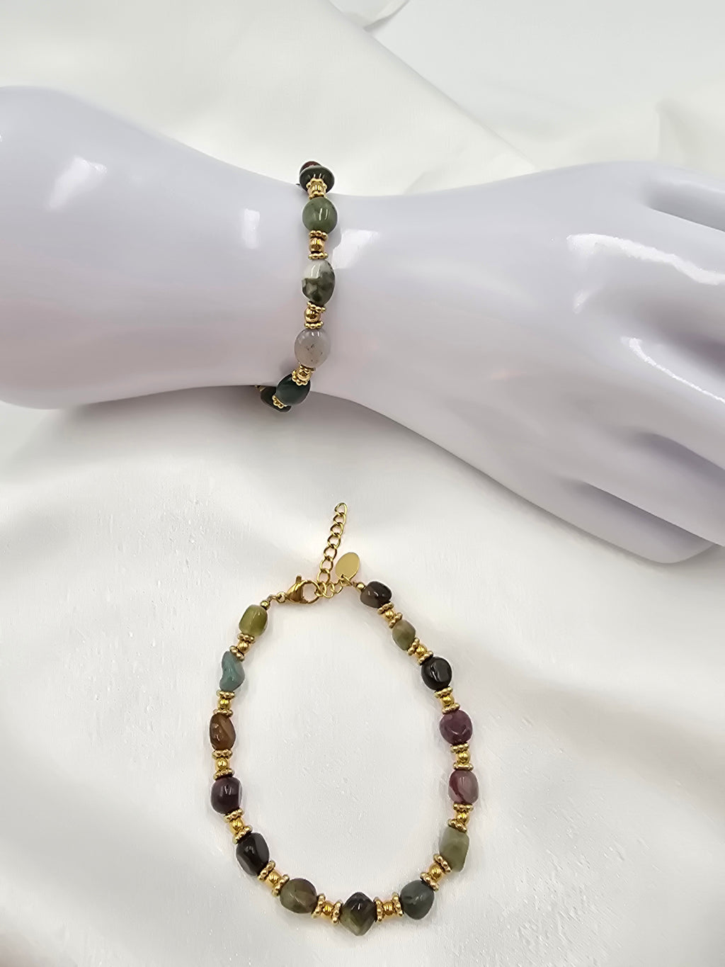 Bracelet CASSANDRE - Pierres Naturelles Enfilées | Or et Âme Bijoux