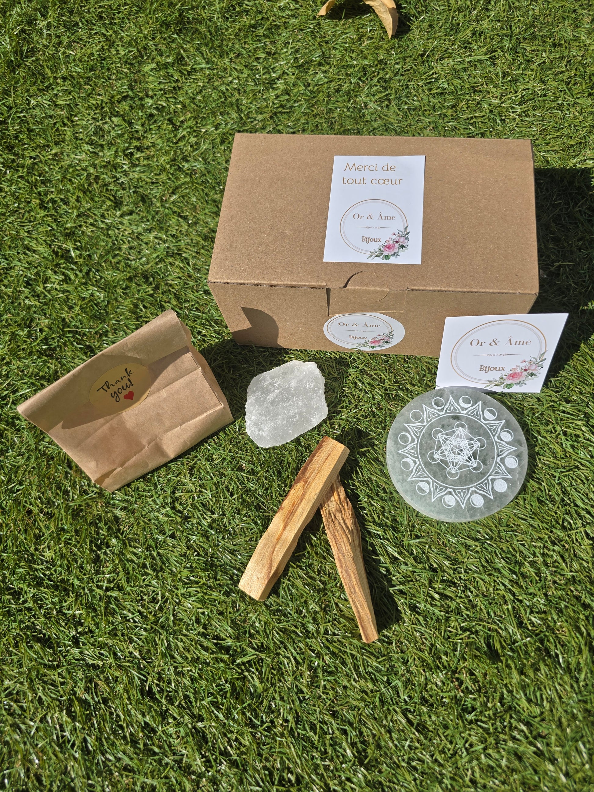 Kit Purification & Rechargement – Plaque de Sélénite & Essentiels Purificateurs