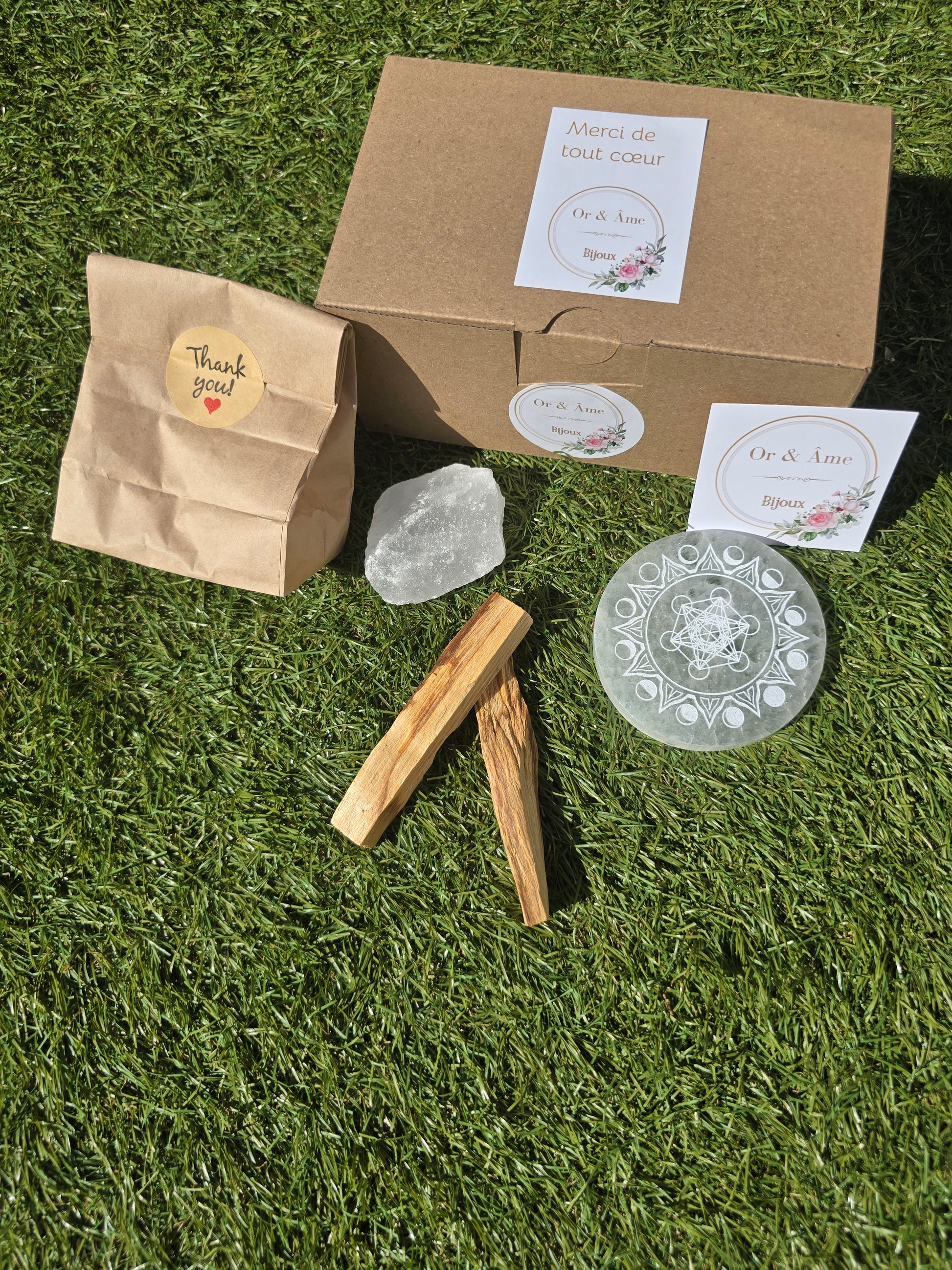 Kit Purification & Rechargement – Plaque de Sélénite & Essentiels Purificateurs