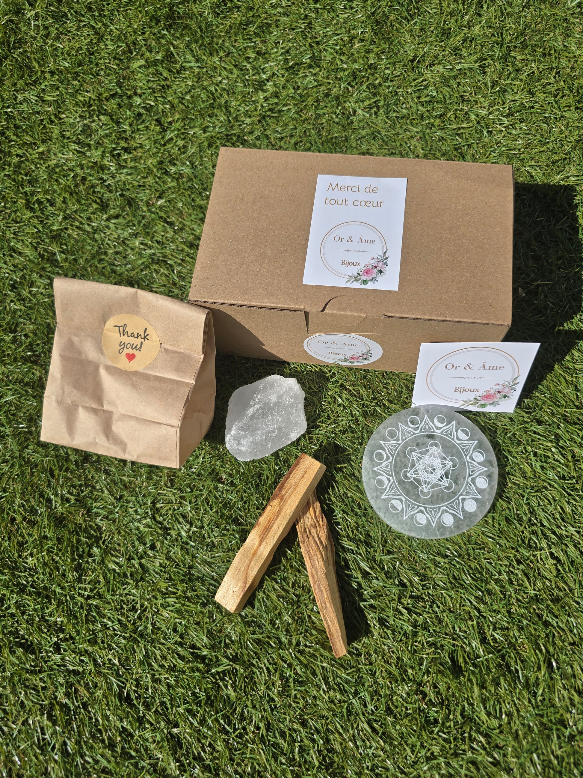 Kit Purification & Rechargement – Plaque de Sélénite & Essentiels Purificateurs