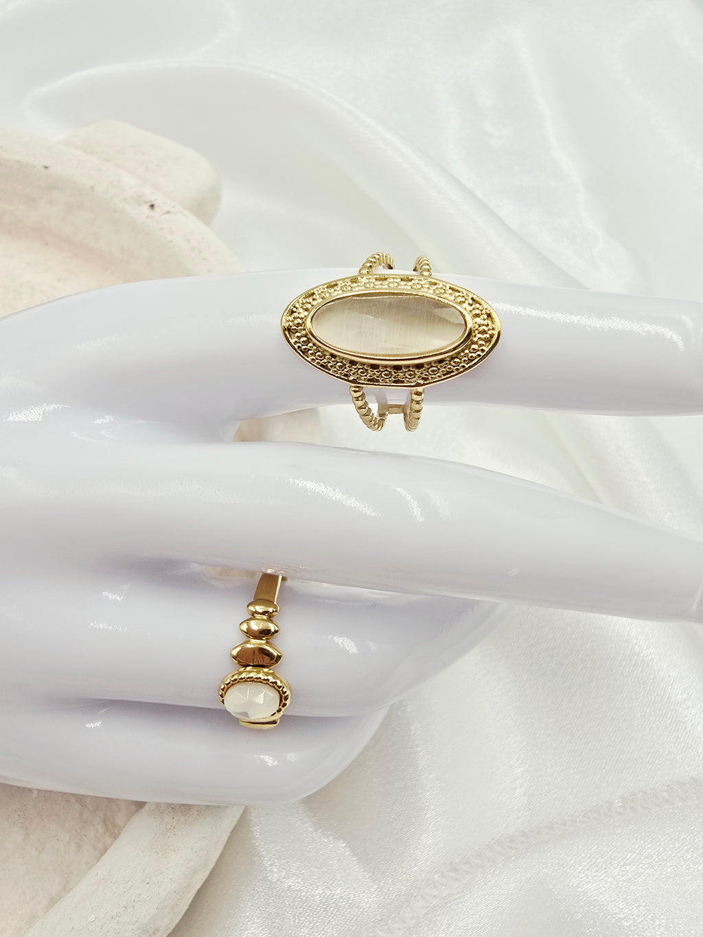 Bague CAPRI  Œil de Chat Pierre Naturelle | Or et Ame Bijoux