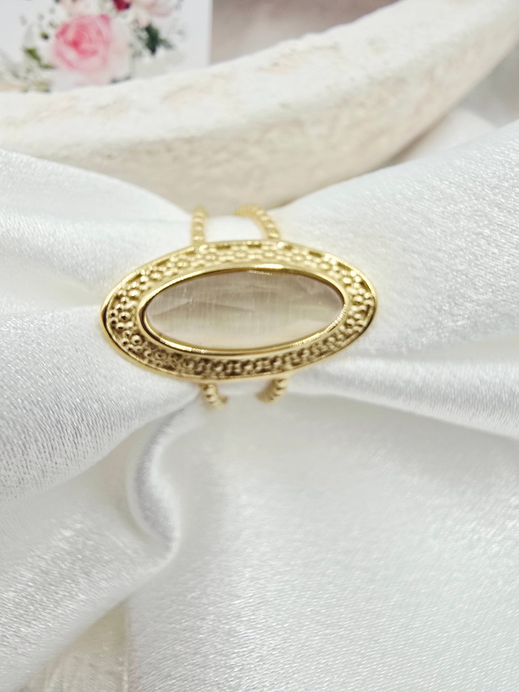 Bague CAPRI  Œil de Chat Pierre Naturelle | Or et Ame Bijoux