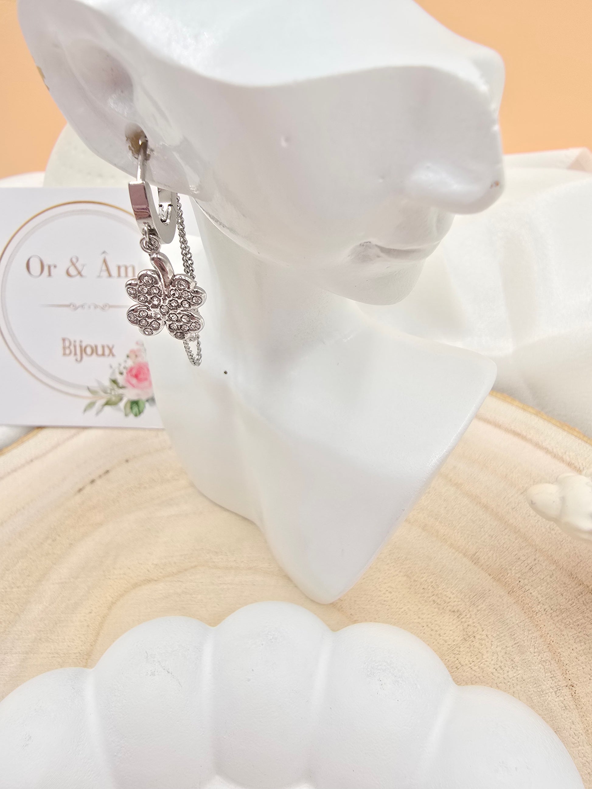 Boucles d'Oreilles ROXI | Zircones & Chaînes Pendantes | Or et Âme Bijoux