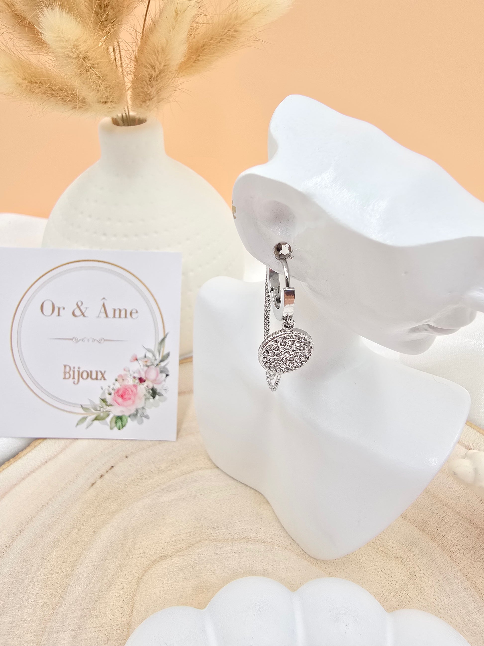 Boucles d'Oreilles ROXI | Zircones & Chaînes Pendantes | Or et Âme Bijoux