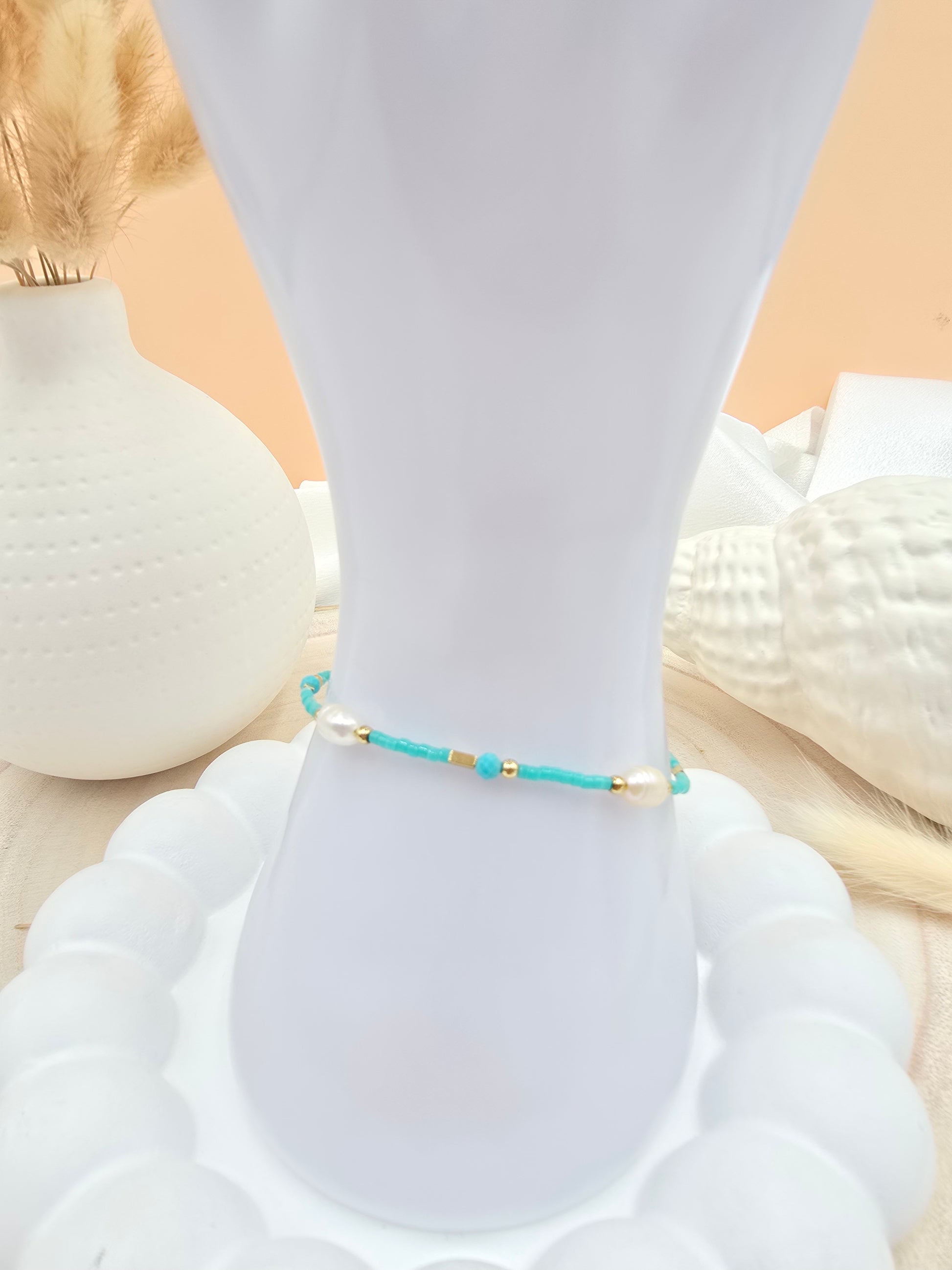 Bracelet LOLA | Perles d'Eau Douce & Pierres Naturelles | Or et Âme Bijoux