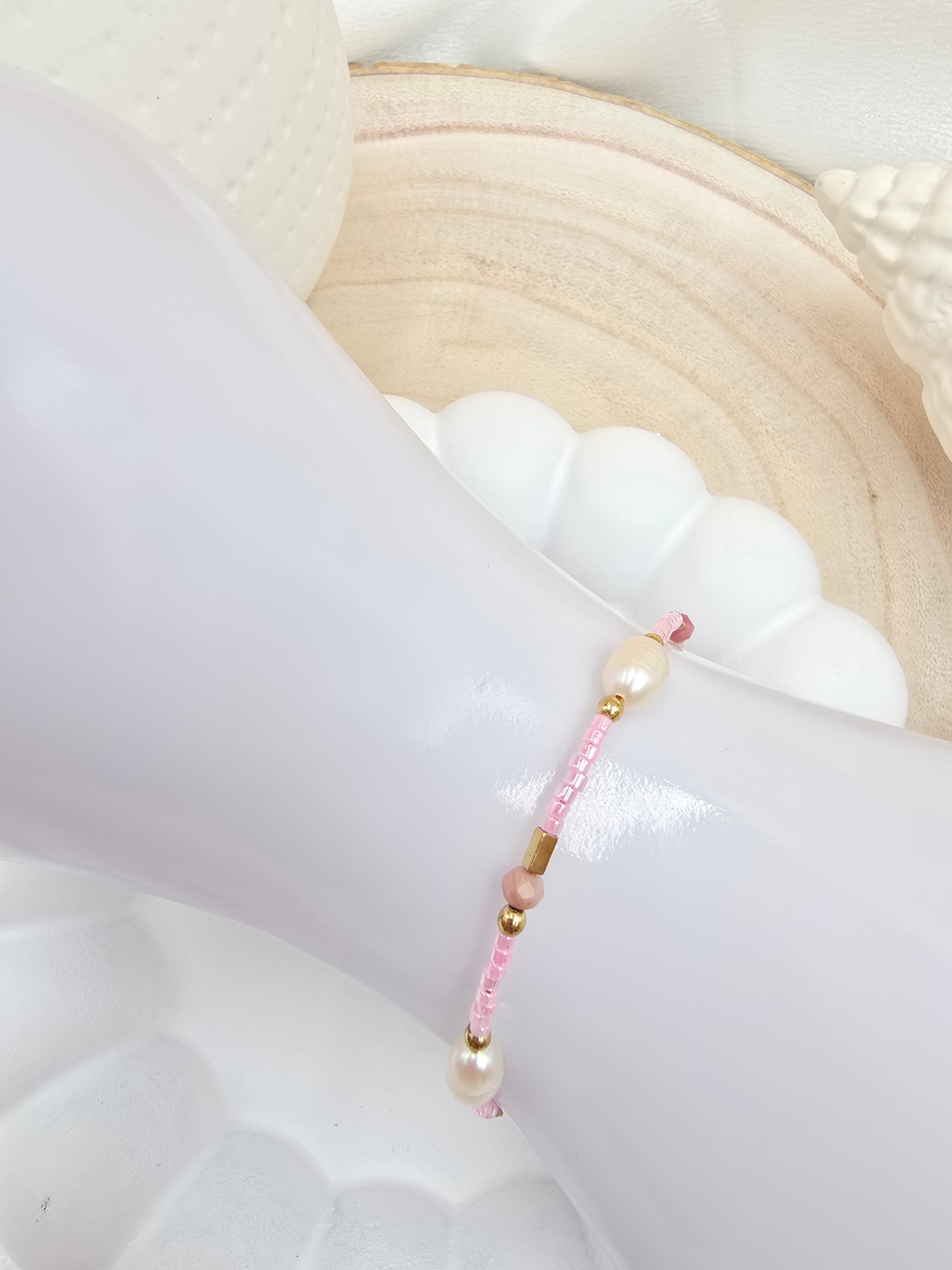 Bracelet LOLA | Perles d'Eau Douce & Pierres Naturelles | Or et Âme Bijoux