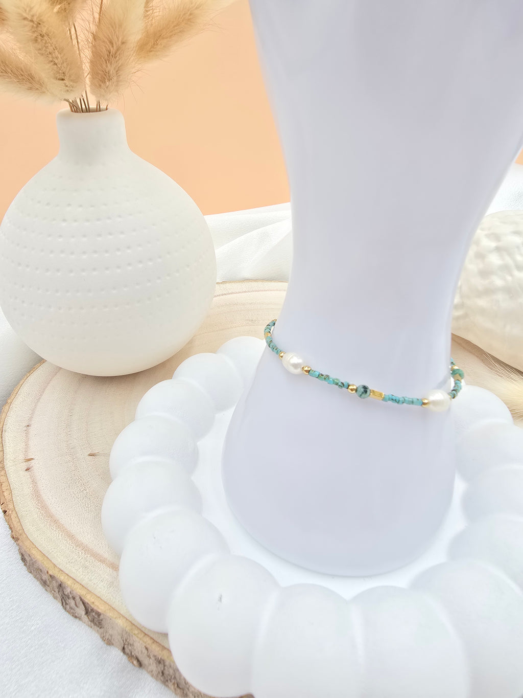 Bracelet LOLA | Perles d'Eau Douce & Pierres Naturelles | Or et Âme Bijoux