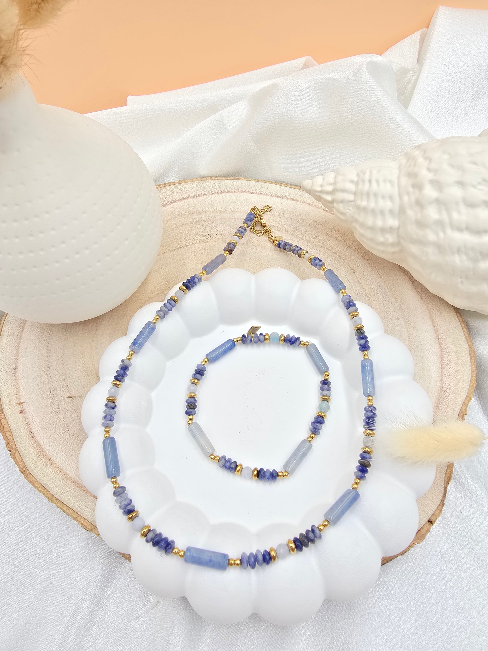 Bracelet Méril – Pierres Naturelles Bleues