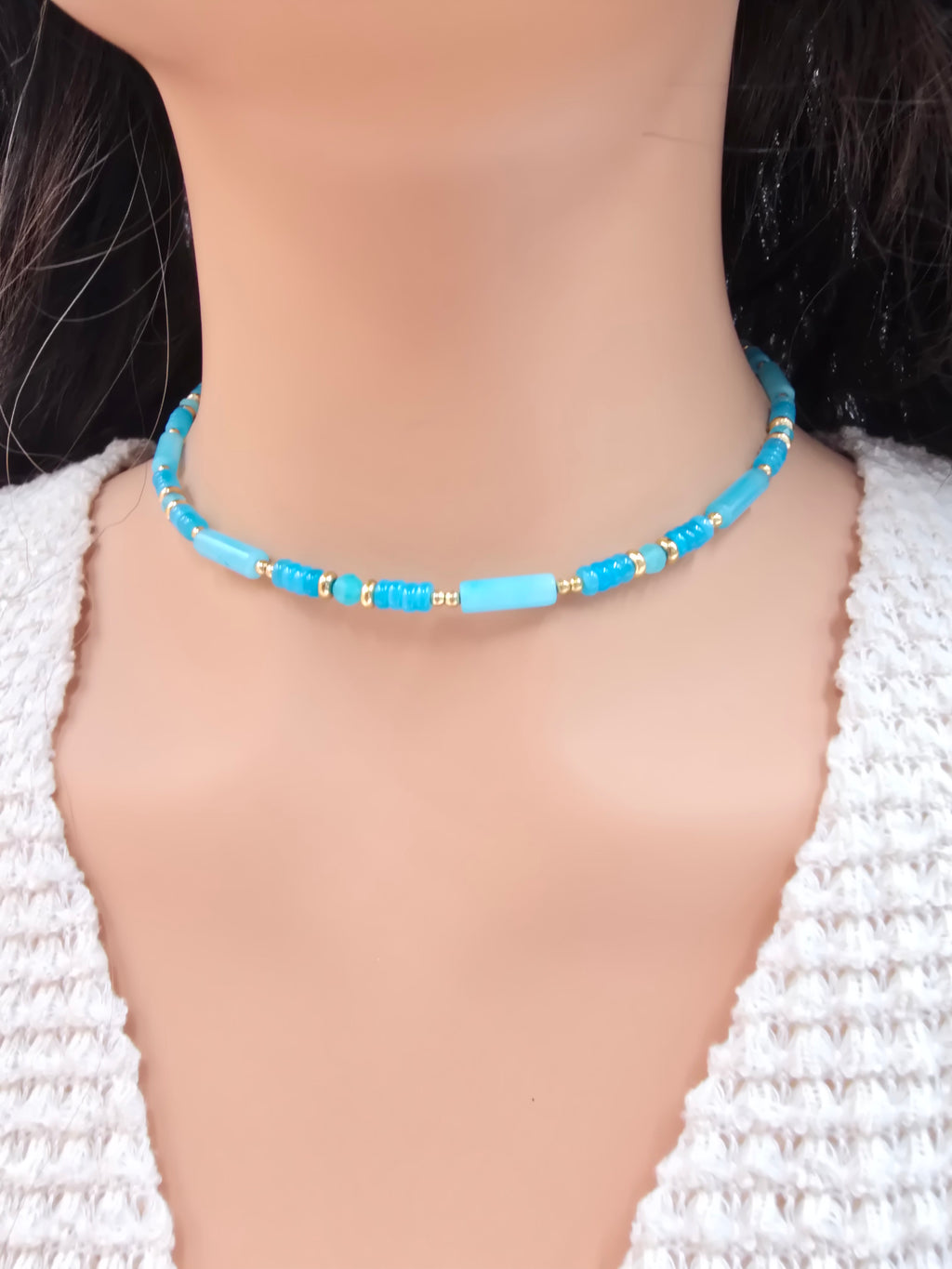 Collier Méril – Pierres Naturelles