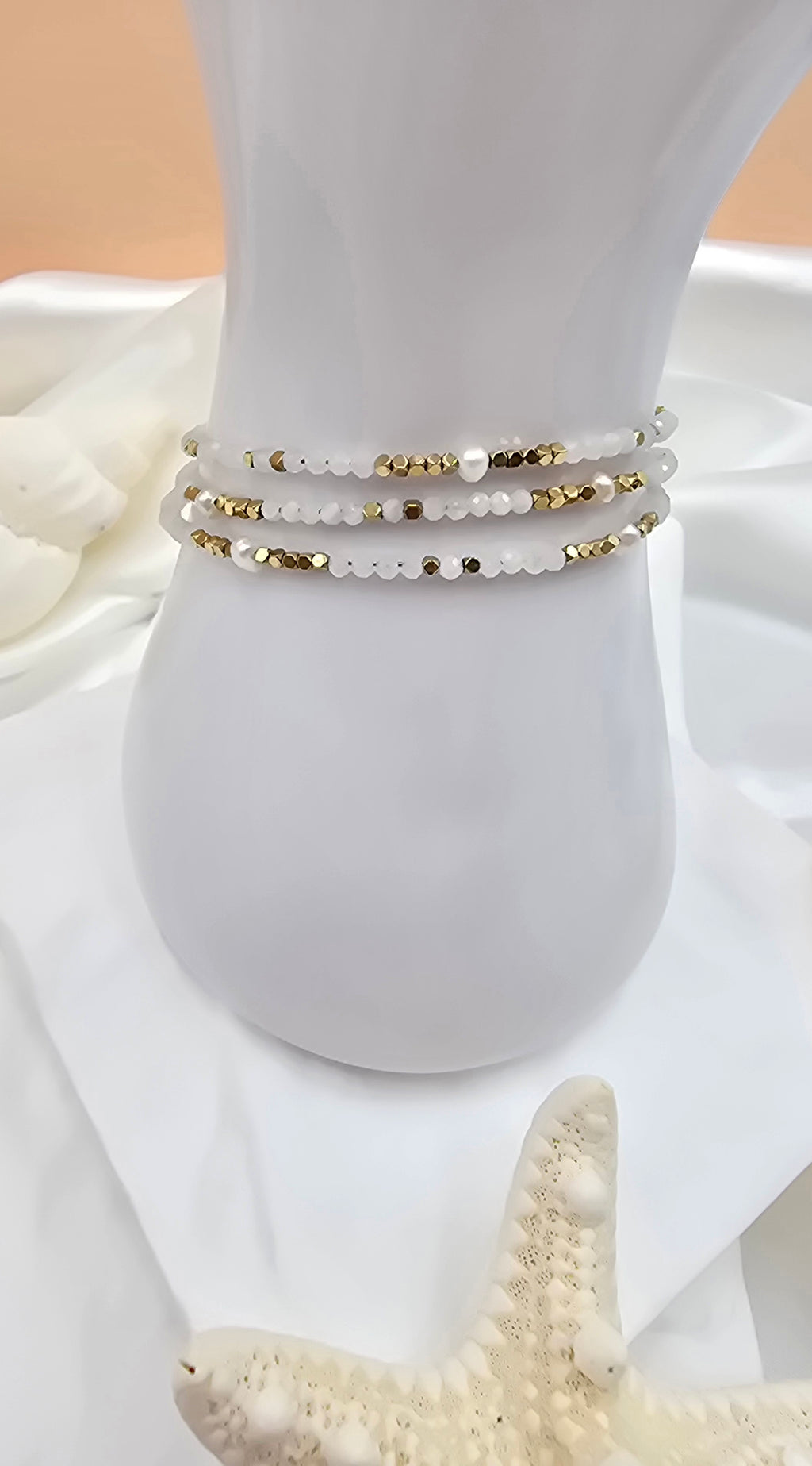 Bracelet Galice – 2 Tours Pierres Naturelles & Perles d'Eau Douce