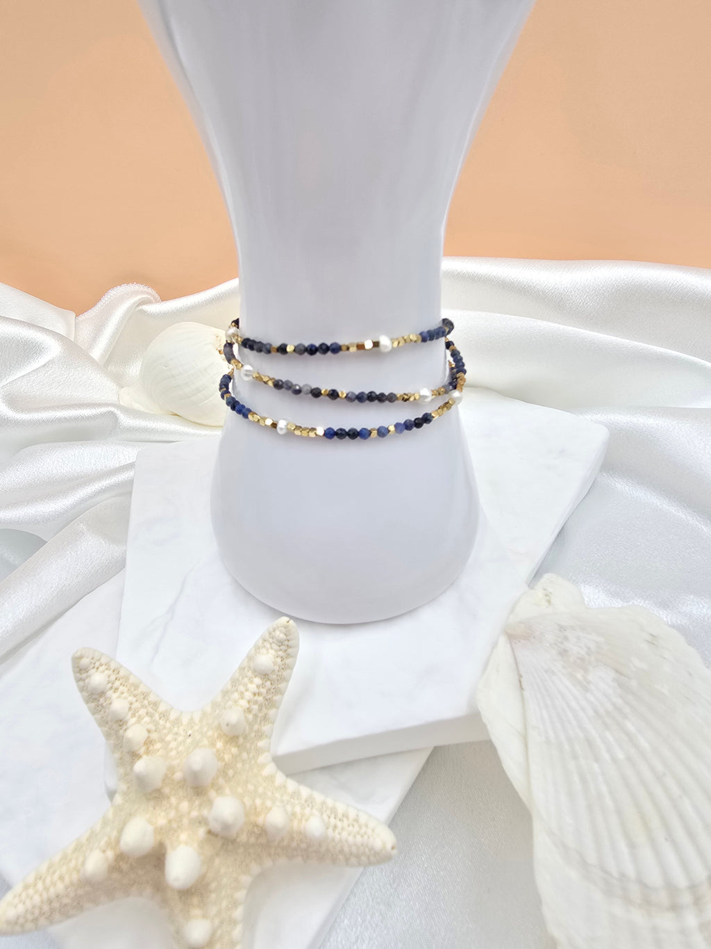 Bracelet Galice – 2 Tours Pierres Naturelles & Perles d'Eau Douce