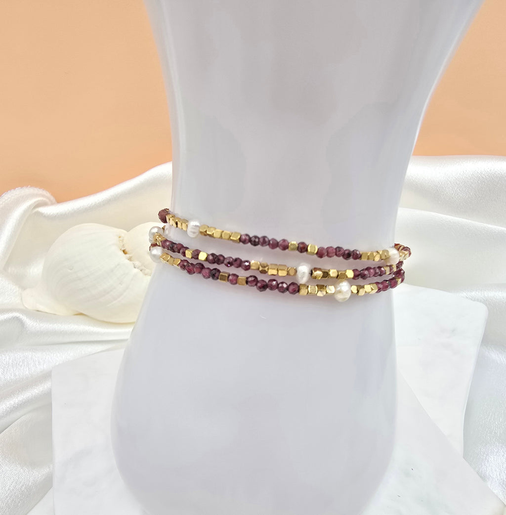 Bracelet Galice 1 – Pierres Naturelles & Perles d'Eau Douce