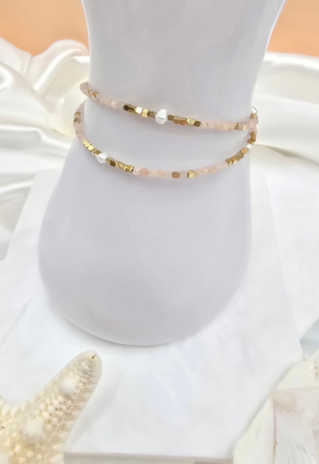Bracelet Galice – 2 Tours Pierres Naturelles & Perles d'Eau Douce