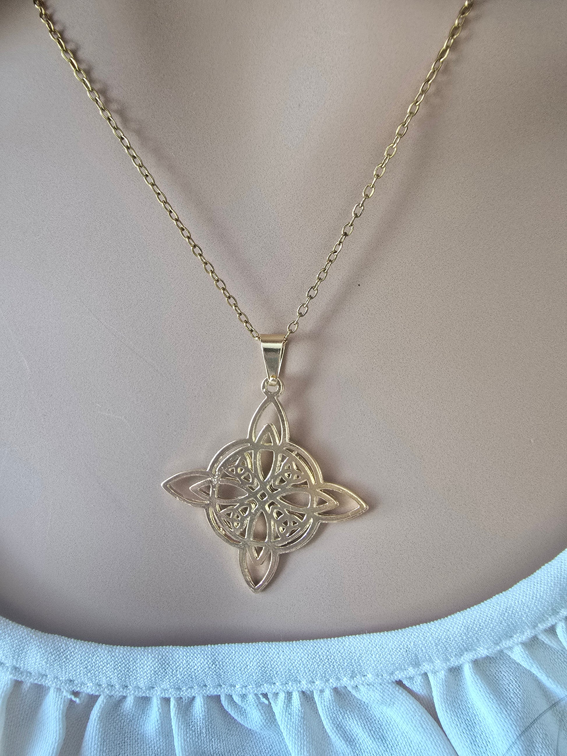 Pendentif Nœud de Sorcière | Nœud Celtique Or 18K