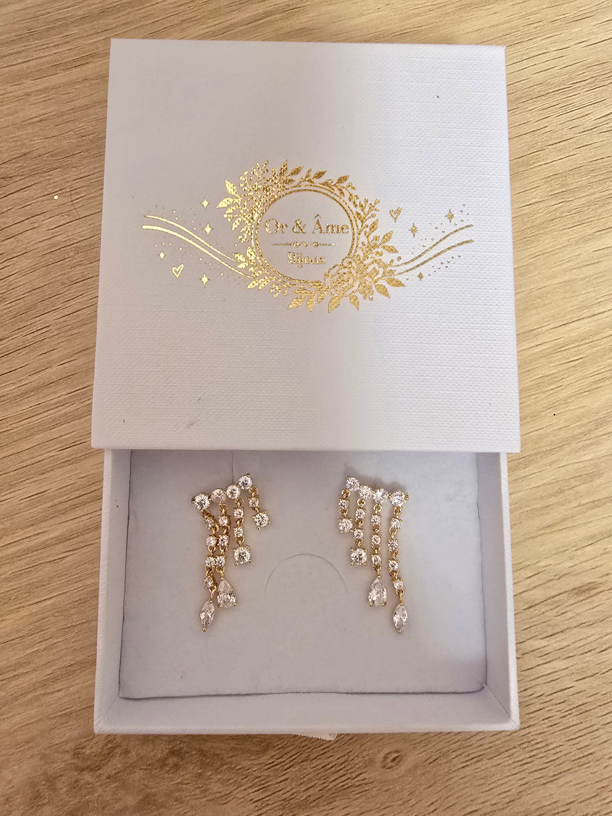 Boucles d’oreilles DIVA – Cascade de zircons