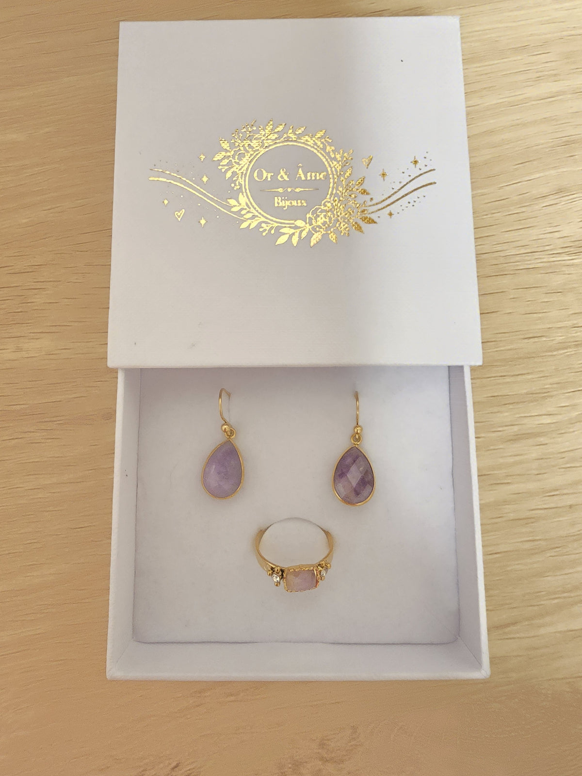 Boucles d’oreilles NOÉLYS – Gouttes en pierres naturelles