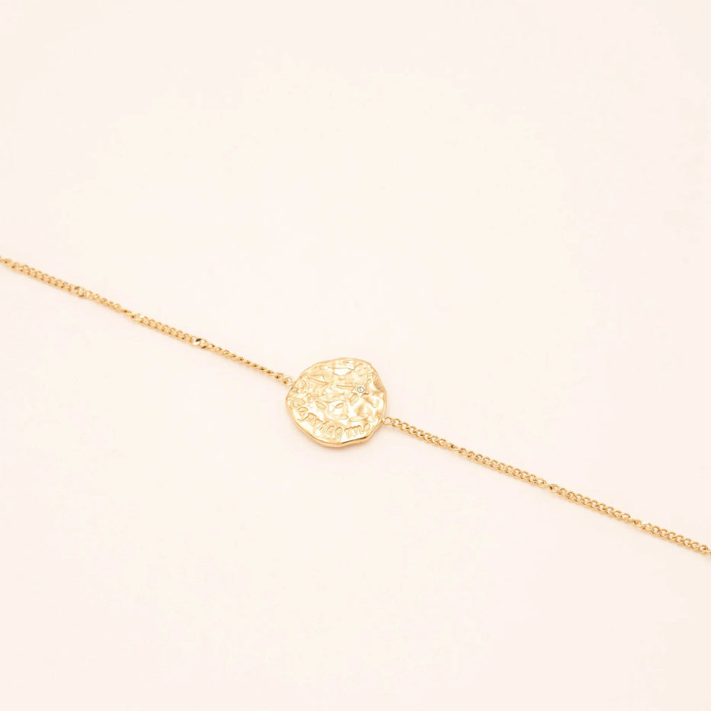 Bracelet ASTRO – Médaillon Doré en Acier Inoxydable