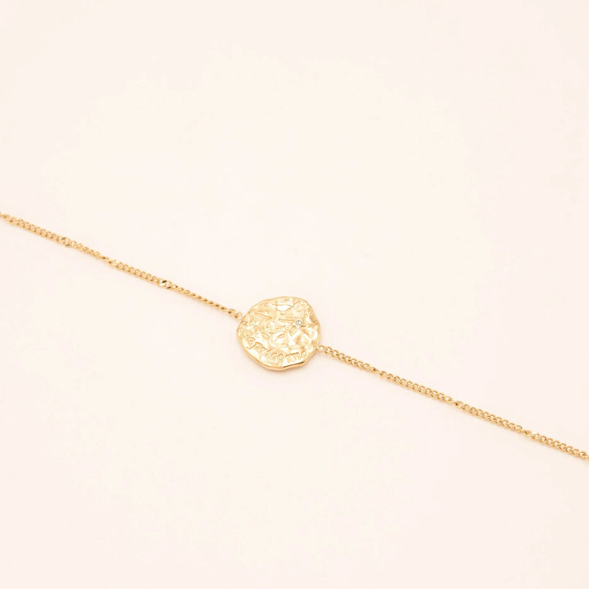 Bracelet ASTRO – Médaillon Doré en Acier Inoxydable