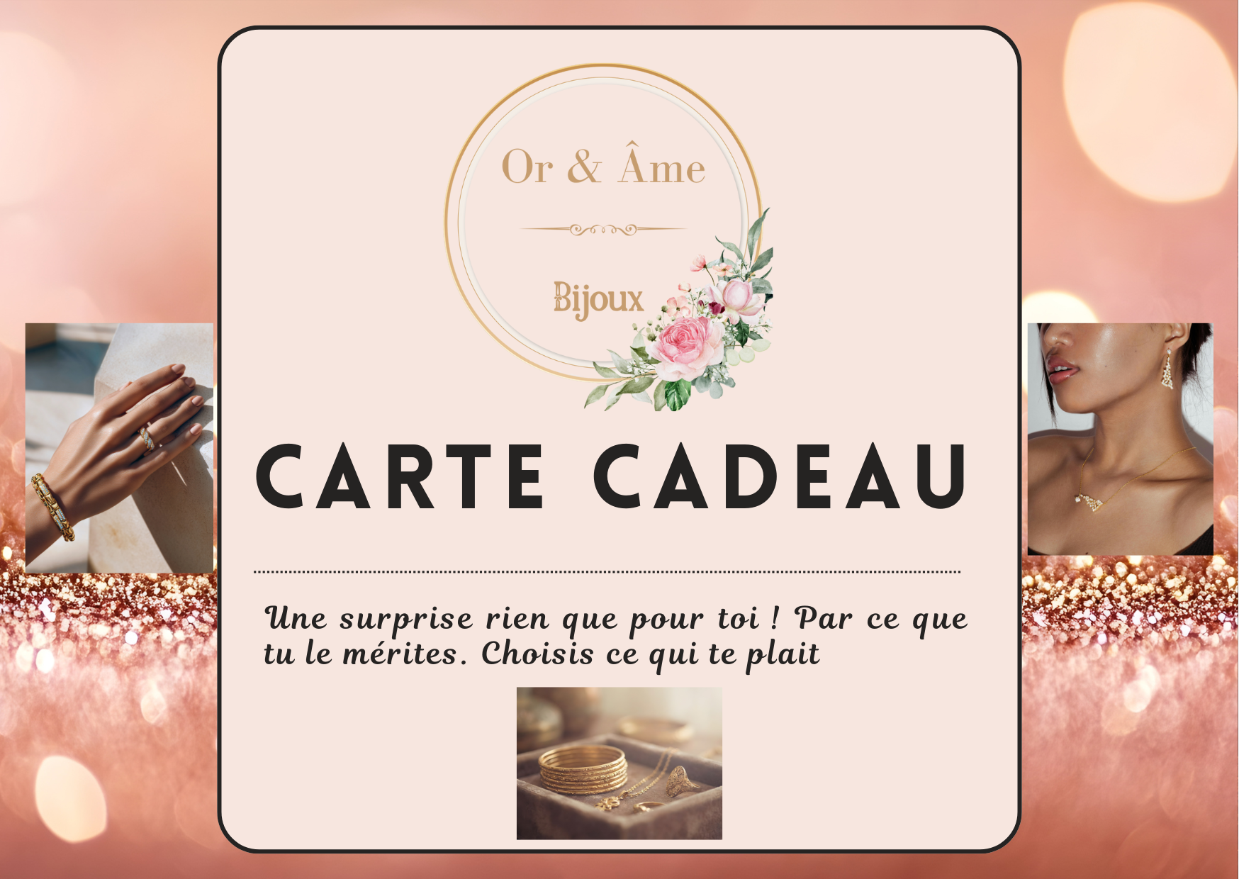 Carte Cadeau Or et Ame Bijoux | Bijoux en Pierres Naturelles