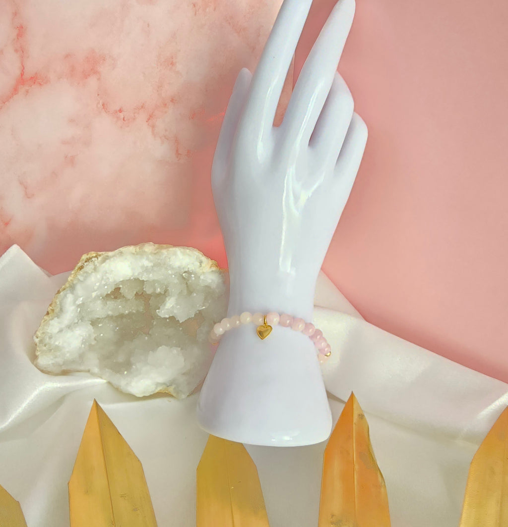 Coeur Cristallin : Quartz rose et kunzite