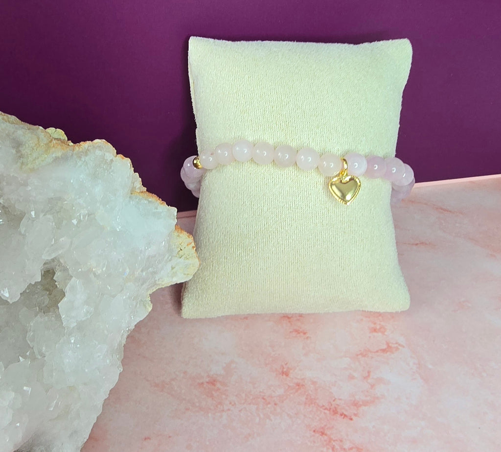 Coeur Cristallin : Quartz rose et kunzite