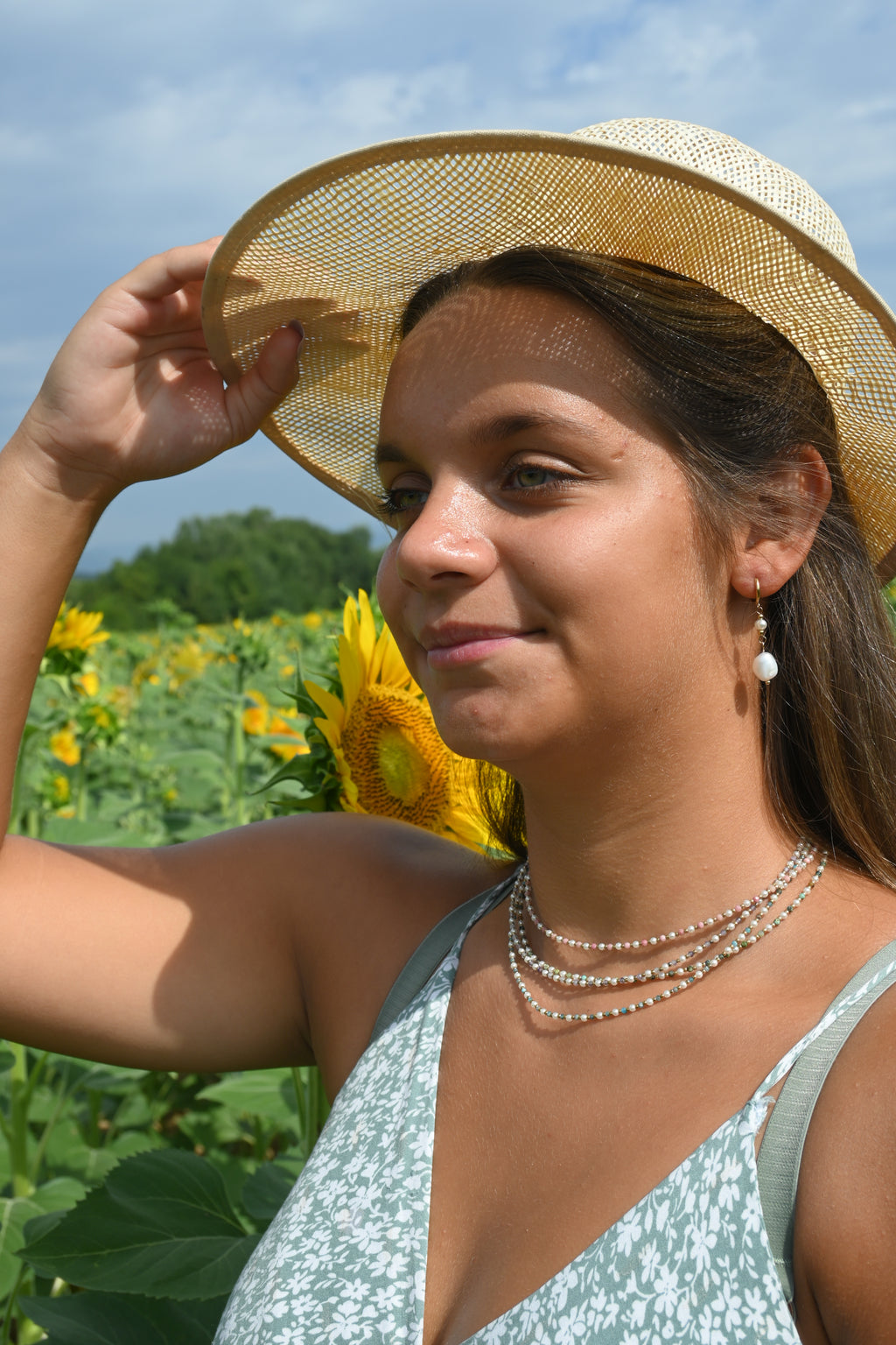 Collier Eden – Ras de Cou Perles & Pierres Naturelles